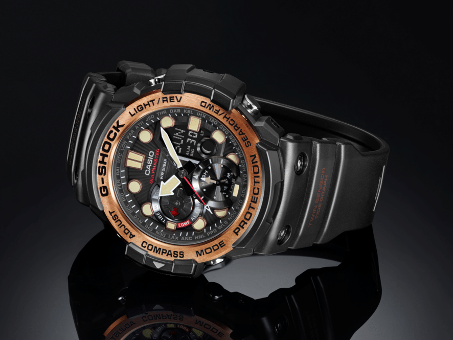 Casio Gshock Gulfmaster of G Vintage Black Alarm Chronograph Watches - WatchNation
