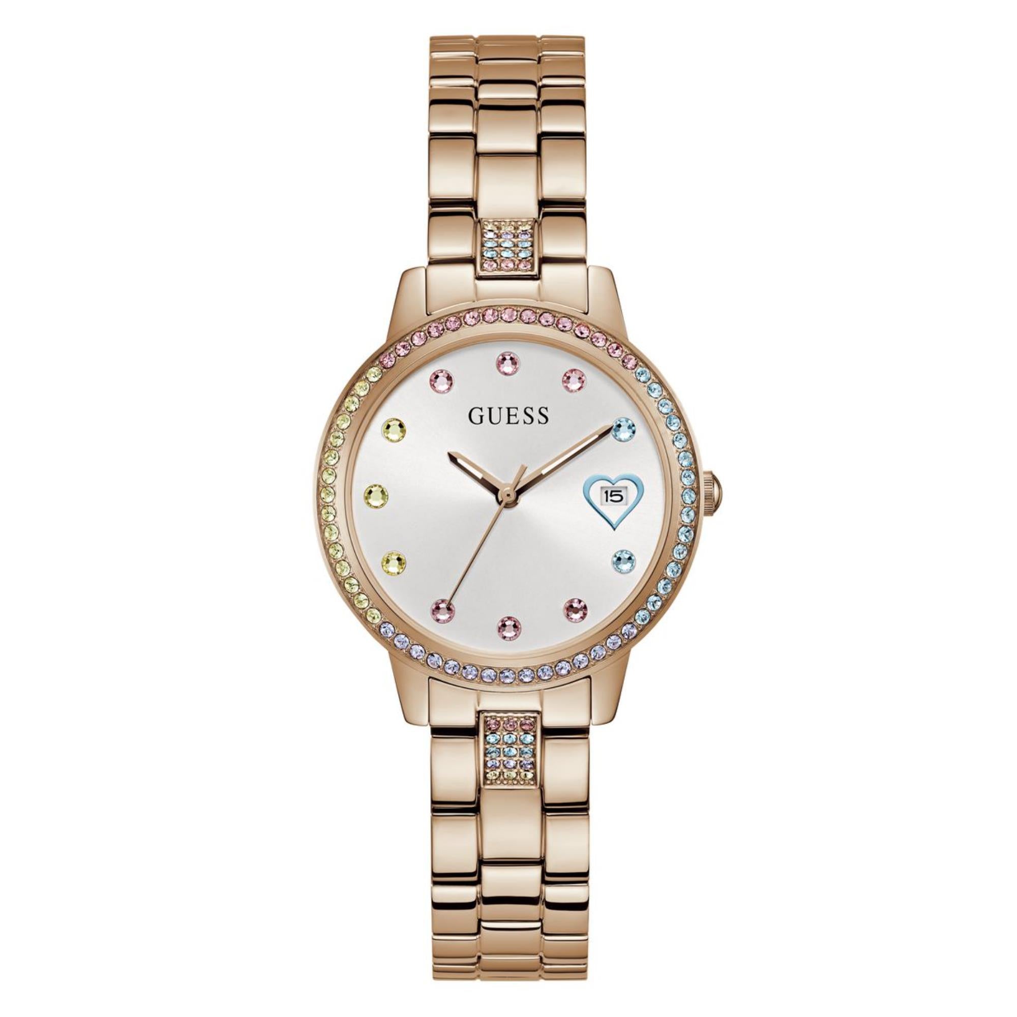 Guess Three of Hearts Quartz White Dial Women's Watch GW0657L3