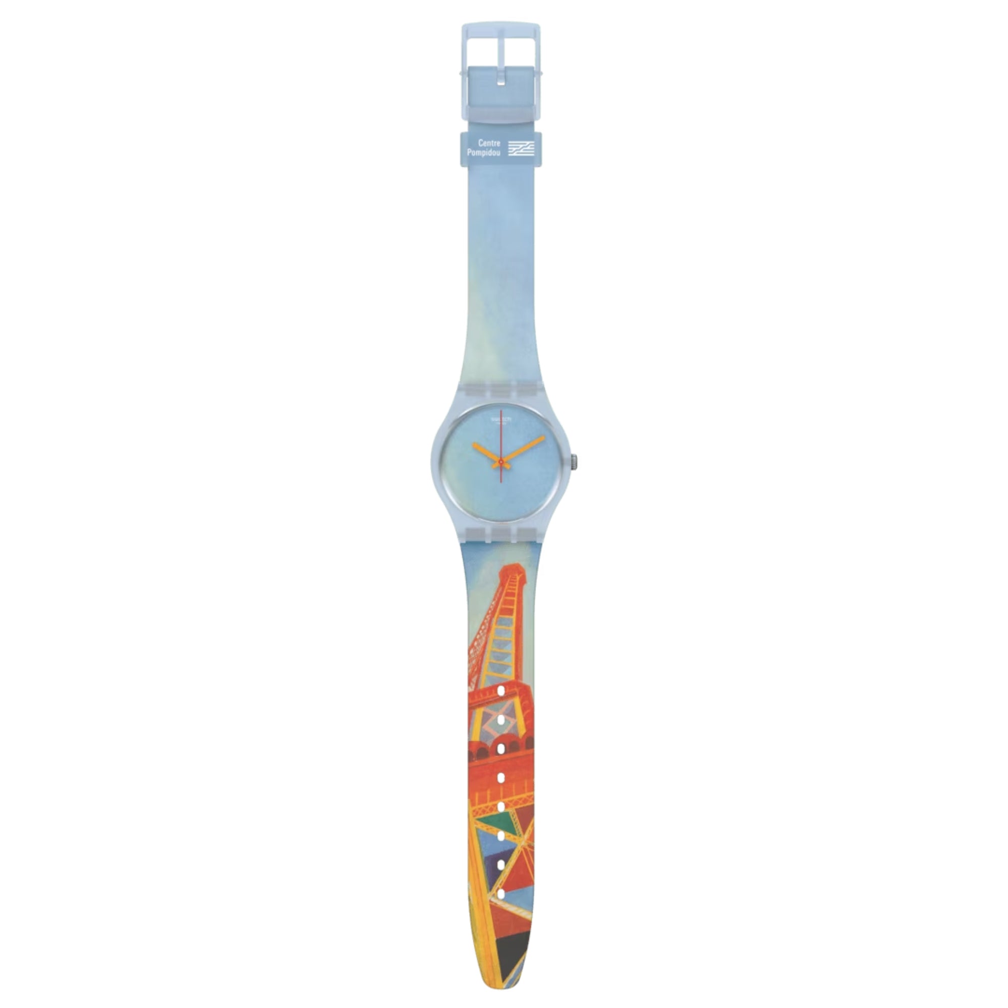 Swatch Original Gents Centre Pompidou Eiffelturm von Robert Delaunay Quarz Uhr GZ357