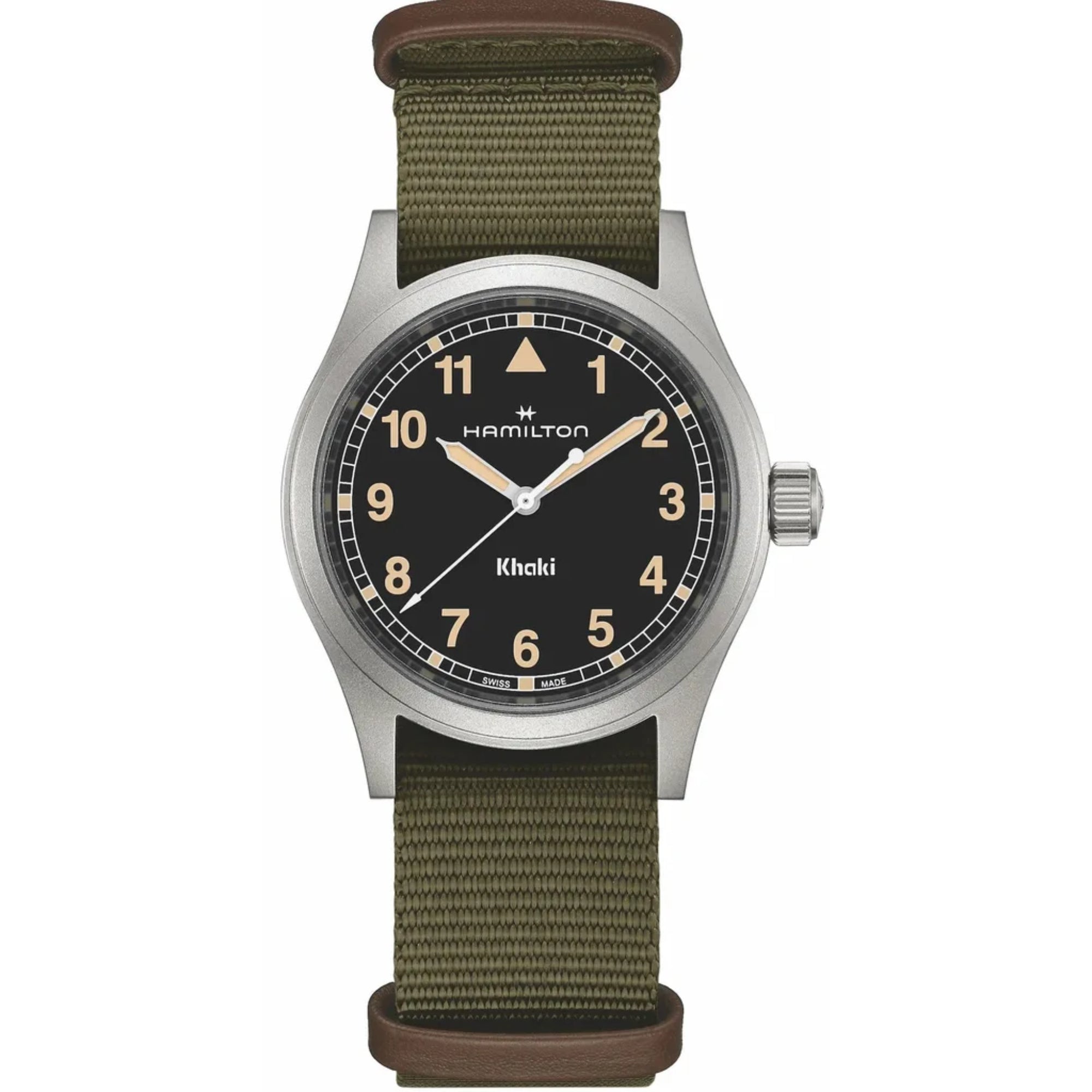 Hamilton Khaki Field Quartz Black Dial NATO Strap Unisex Watch H69401930