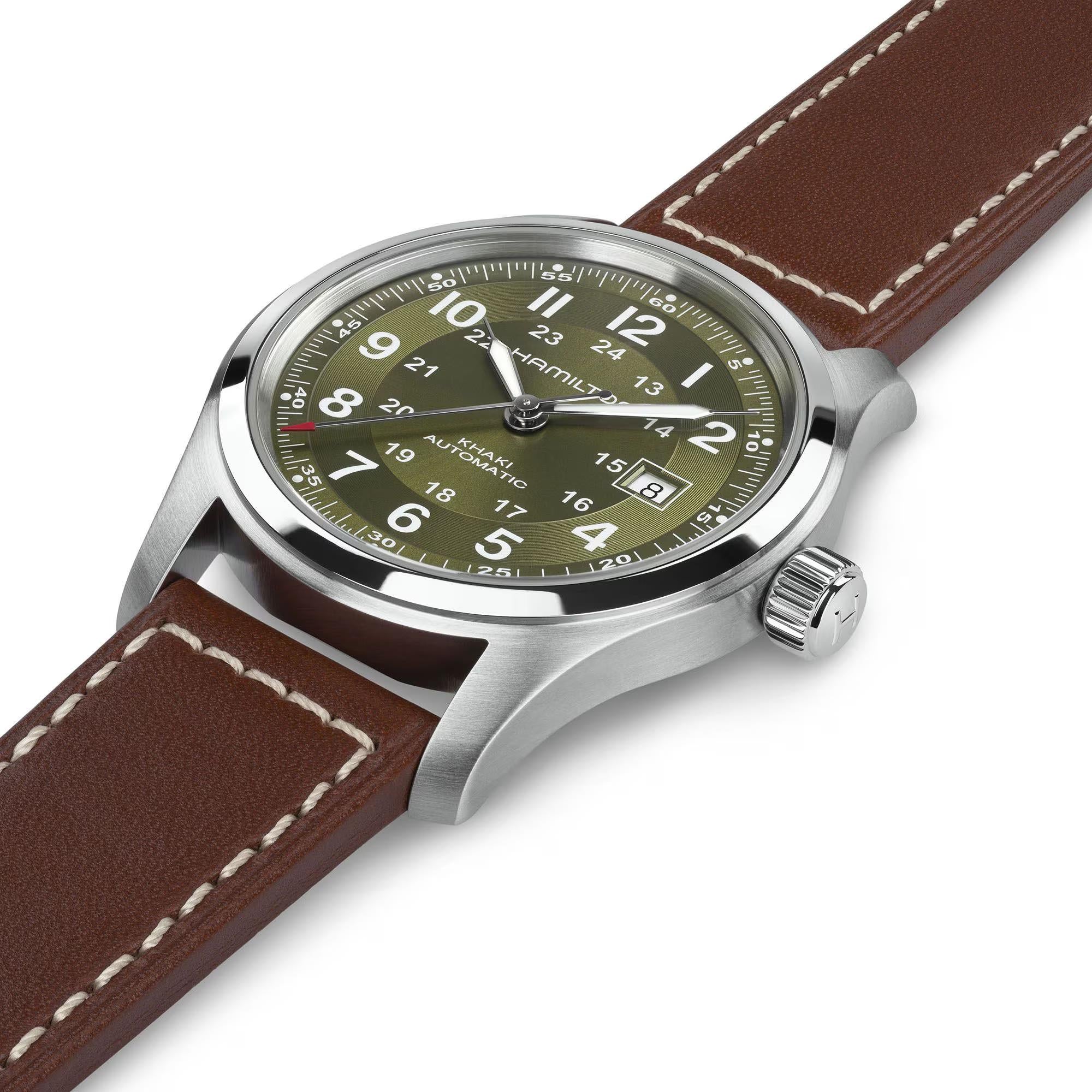 Hamilton Khaki Field H70605560 42mm stainless steel case side profile