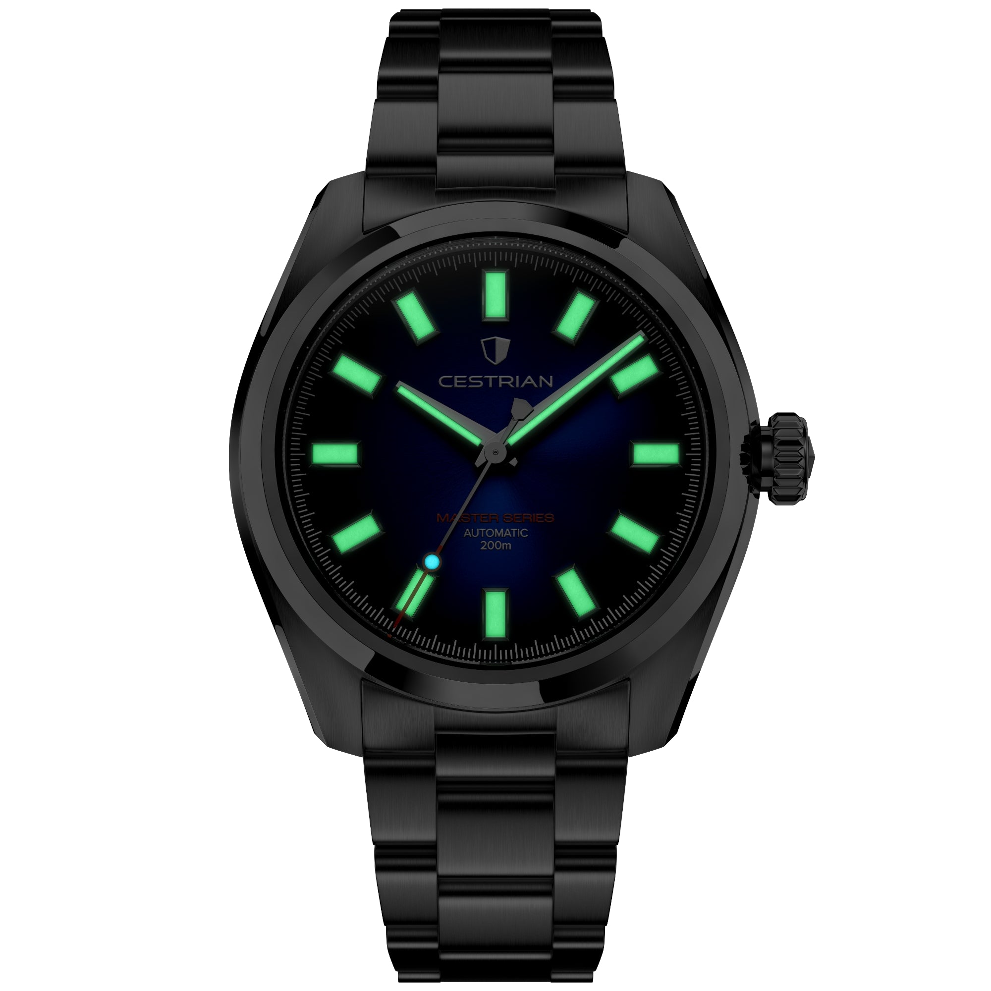 Cestrian Master Series V3 Black Dial Steel Bracelet Automatic Men's Watch CM-BK001