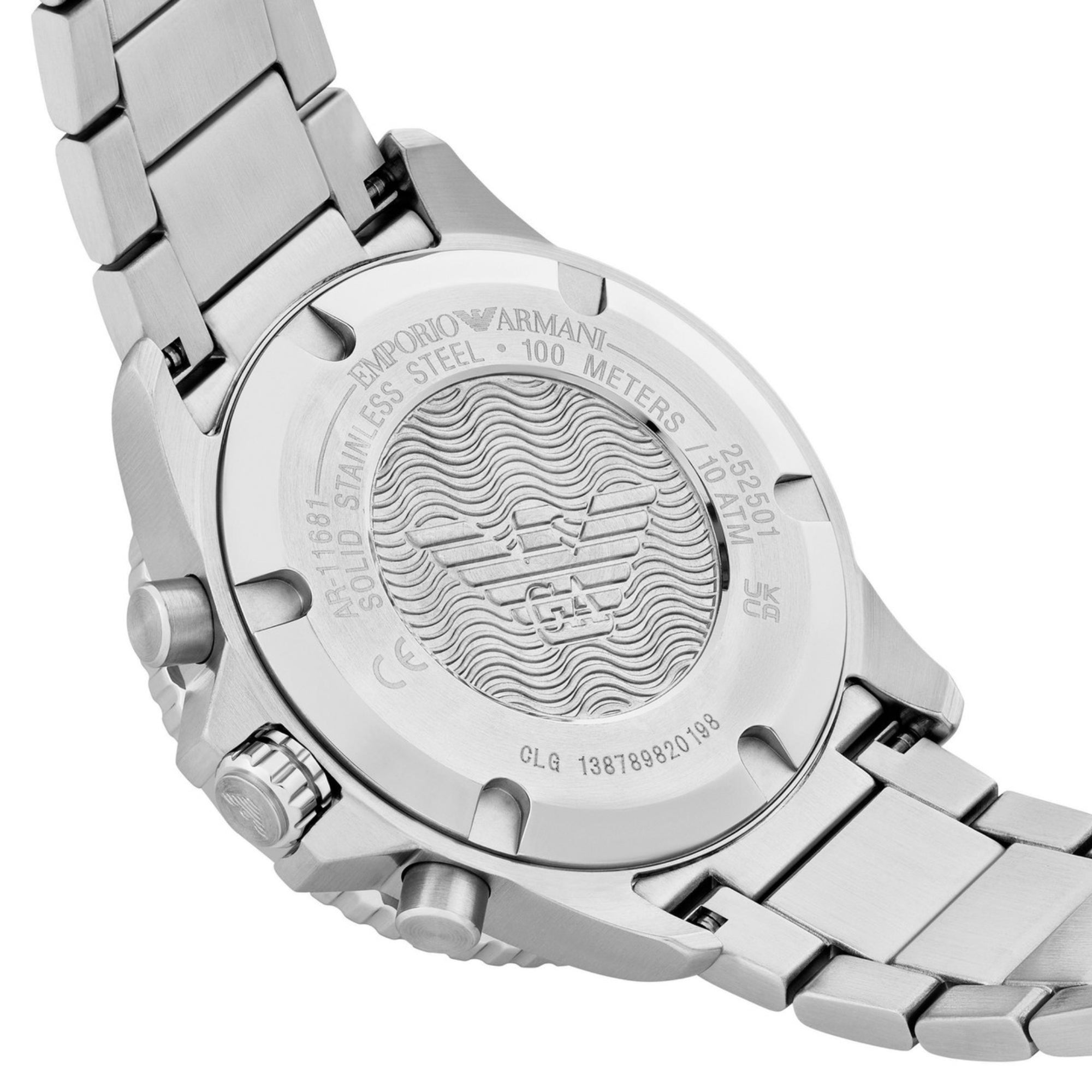 Emporio Armani World Explorer 43.5mm Chronograph Blue Dial Steel Mens Quartz Watch AR11681