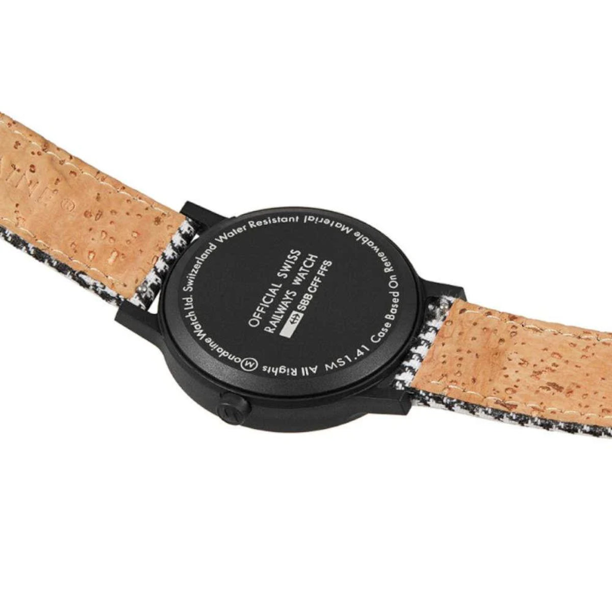 Mondaine Essence 41mm White Dial Textile Quartz Watch MS1.41110.LN