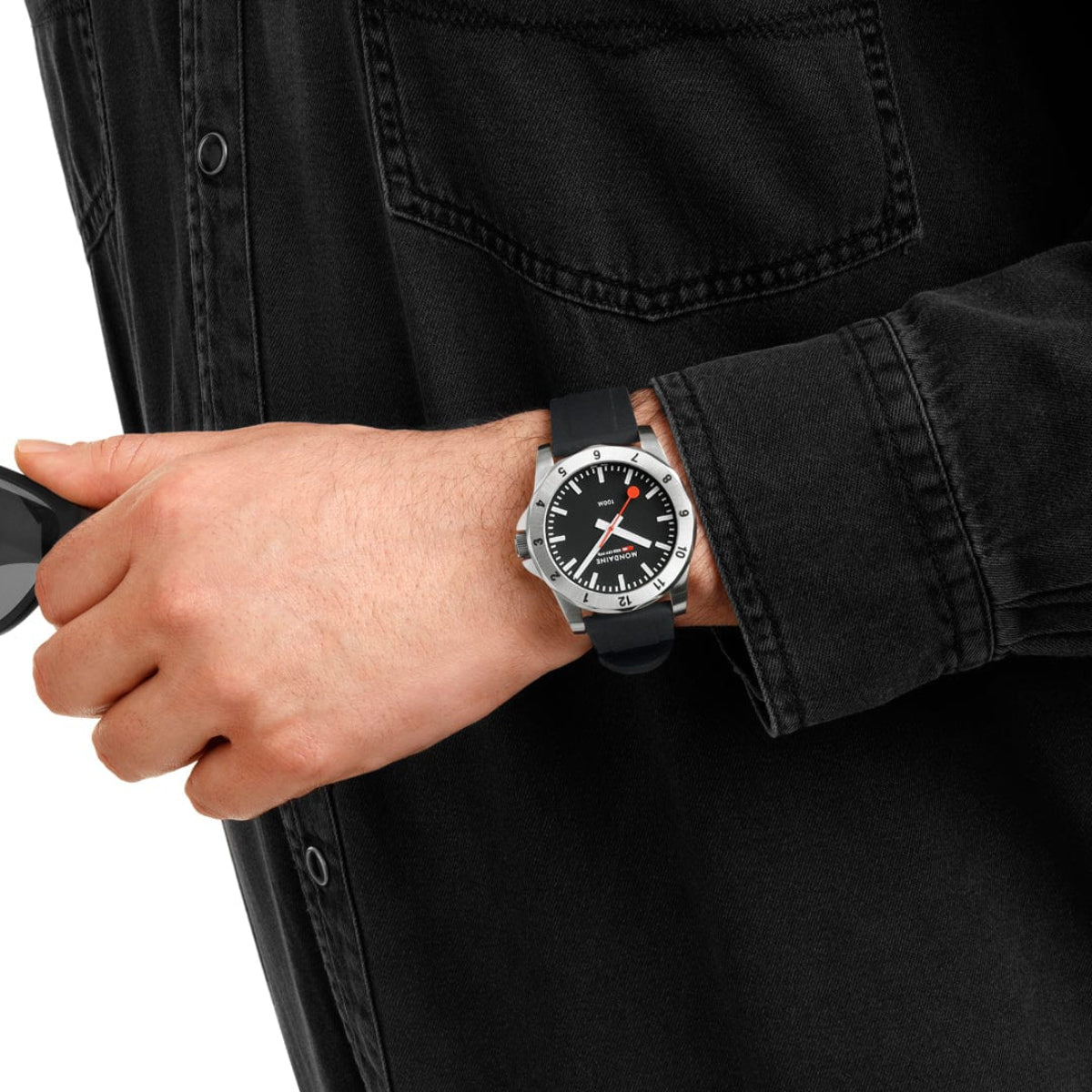 Mondaine Numeri Quartz Black Dial Men's Watch MSN.42120.RB
