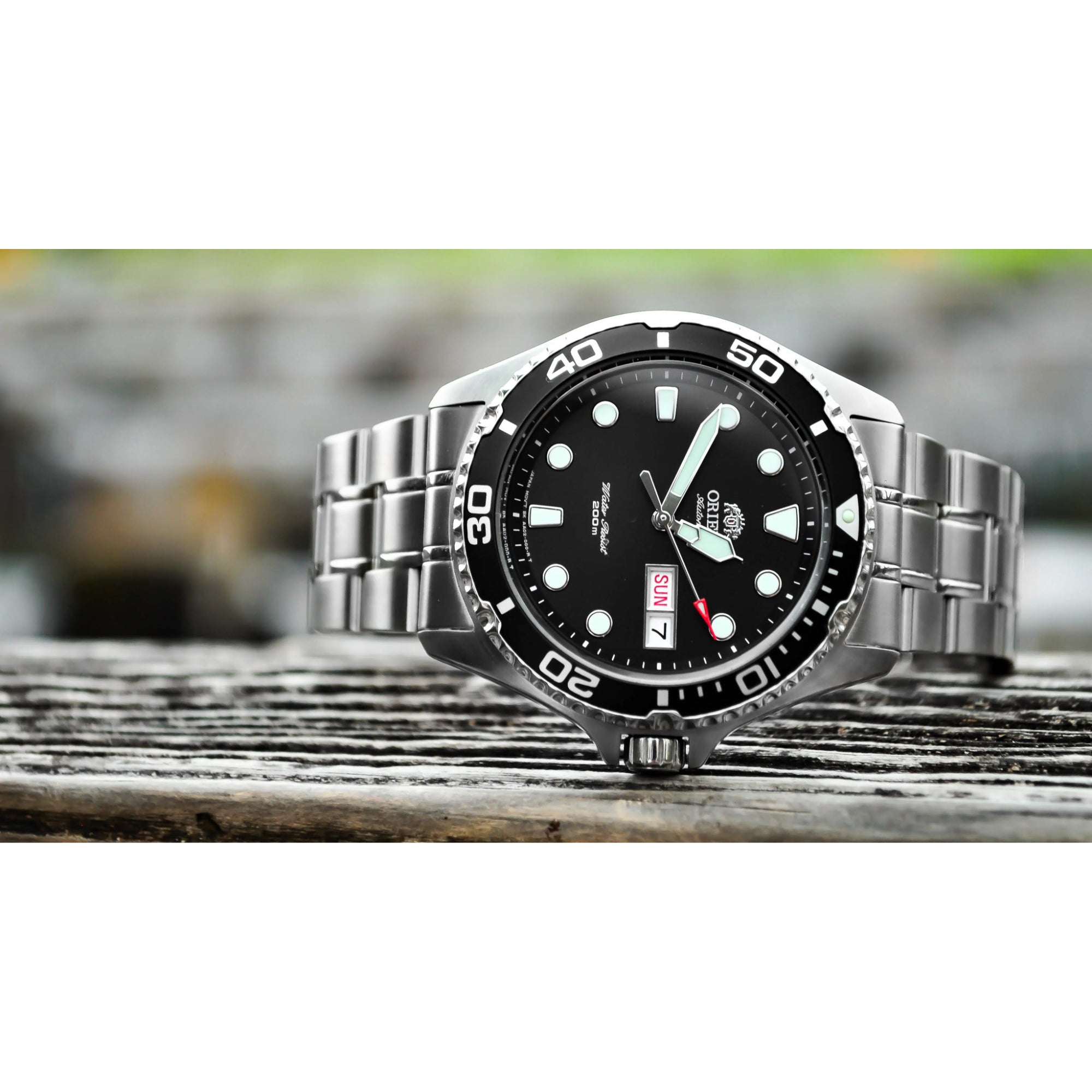 Orient Mako 41.5mm Black Dial Steel Mens Automatic Watch TAA02004B9