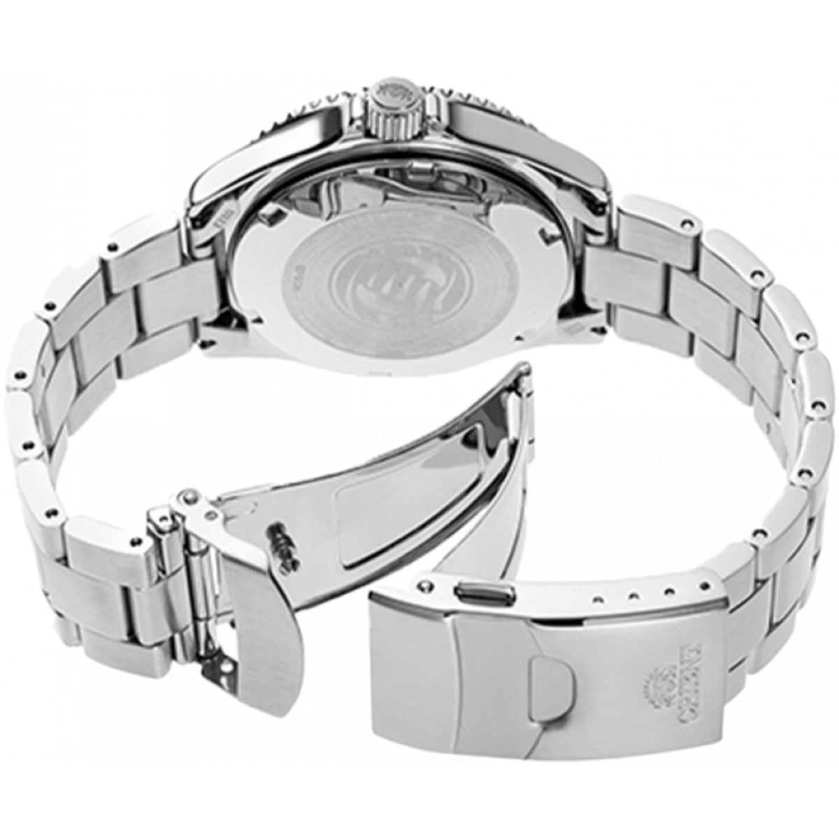 Orient Mako 42mm Elfenbein Zifferblatt Stahl Herren Automatik Uhr RA-AA0821S39B