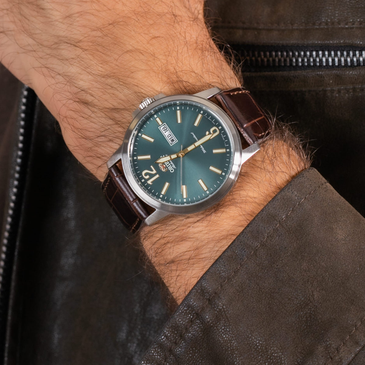 Orient RA-AA0C06E39B automatic watch on wrist
