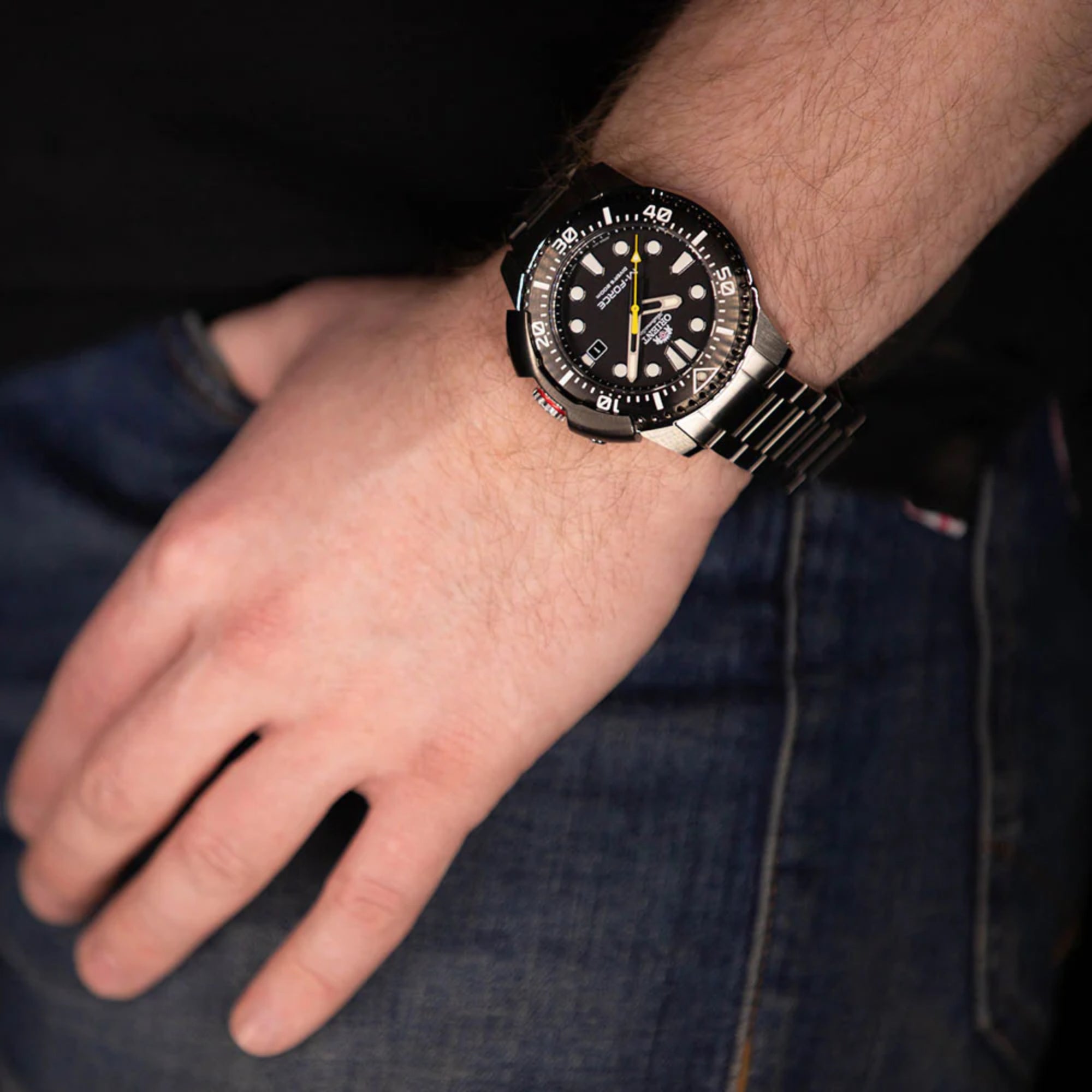 Orient RA-AC0L01B00B M-Force Black Dial Men's Dive Watch