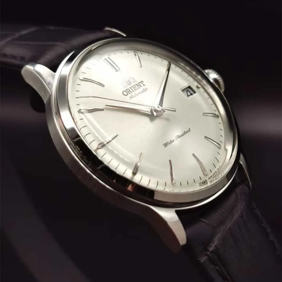 Orient Bambino 38mm White Dial Leather Mens Automatic Watch RA-AC0M03S30B