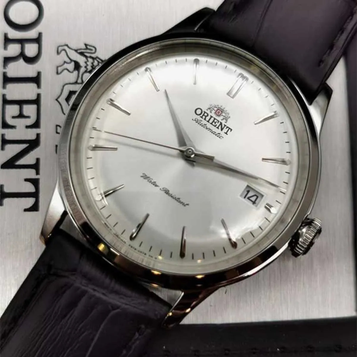 Orient Bambino 38mm White Dial Leather Mens Automatic Watch RA-AC0M03S30B