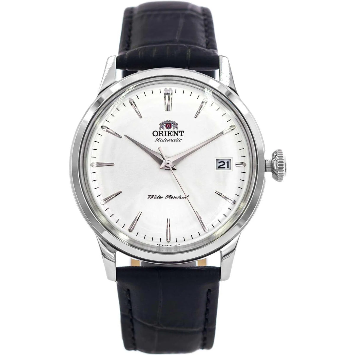 Orient Bambino 38mm White Dial Leather Mens Automatic Watch RA-AC0M03S30B