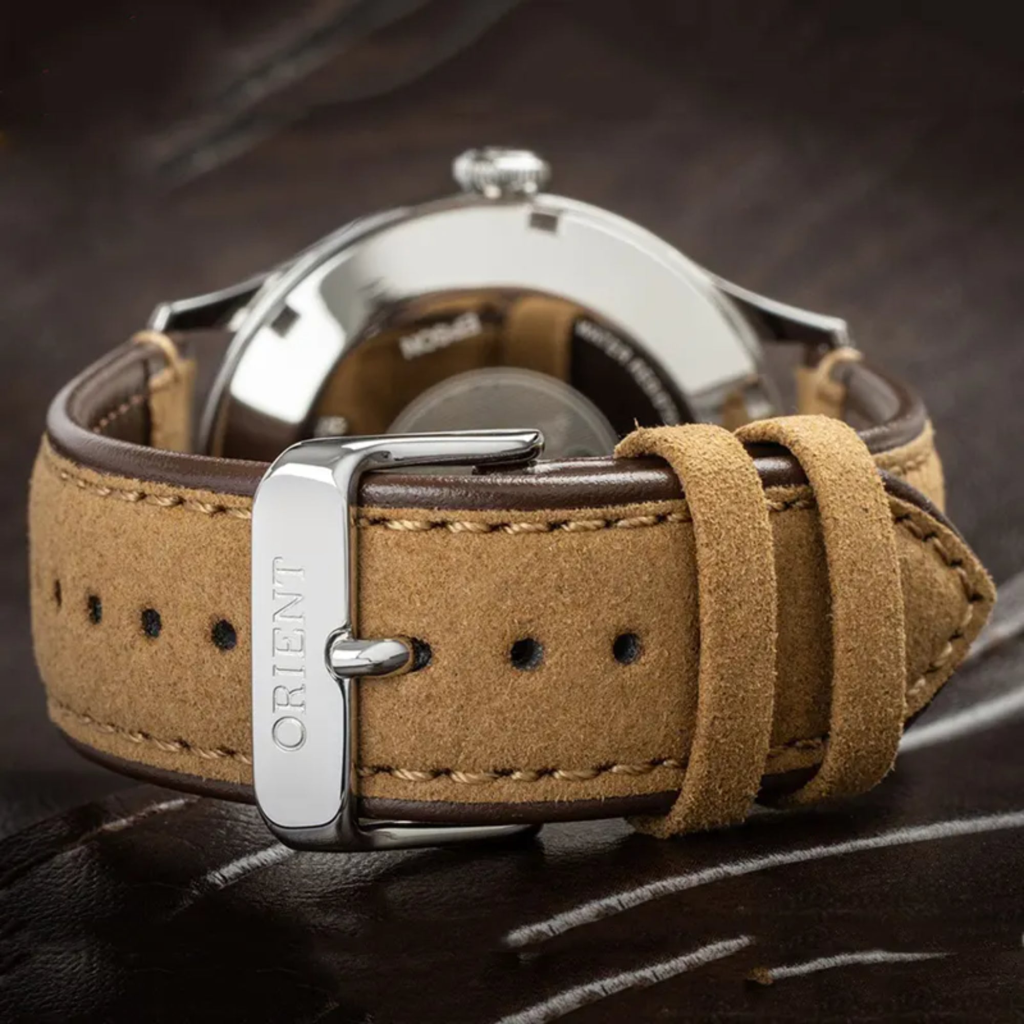Orient Bambino 42mm Green Dial Leather Mens Automatic Watch RA-AC0P01E30B