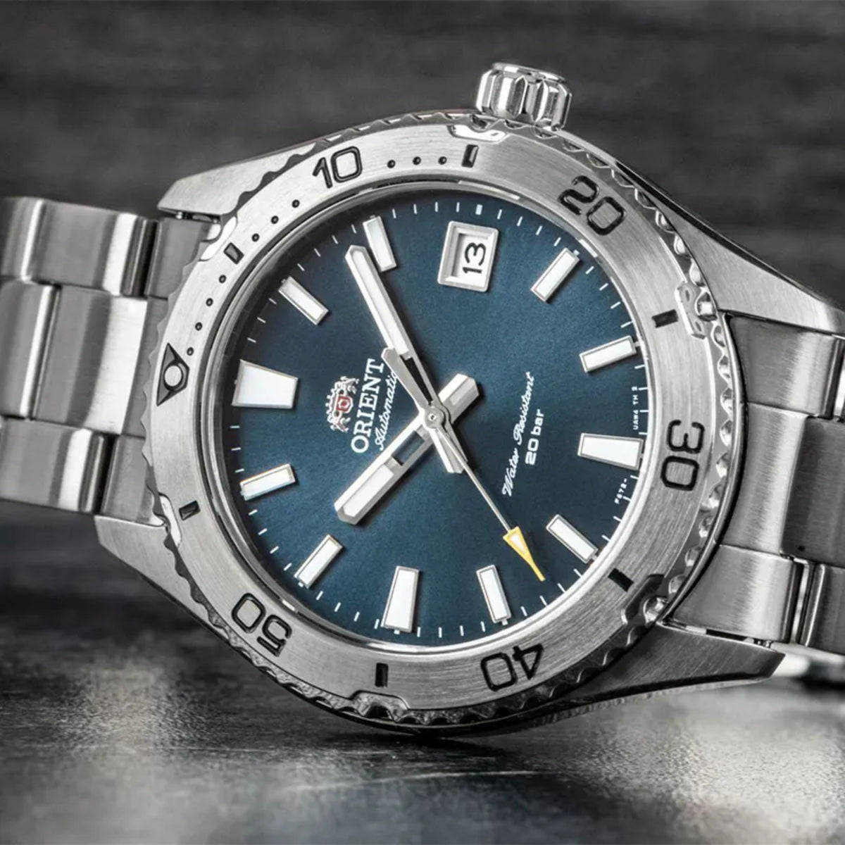 Orient Mako 40mm Blue Dial Steel Mens Automatic Watch RA-AC0Q02L30B