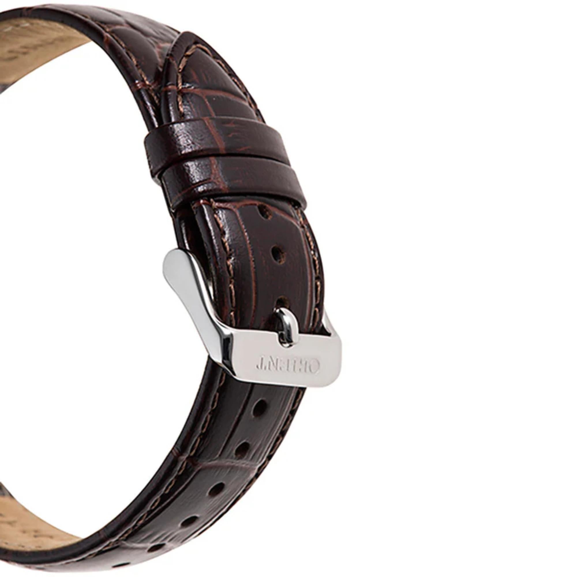 Orient Bambino 40,5 mm Kleine Sekunde Elfenbein Zifferblatt Leder Herren Mechanische Uhr RA-AP0003S30B