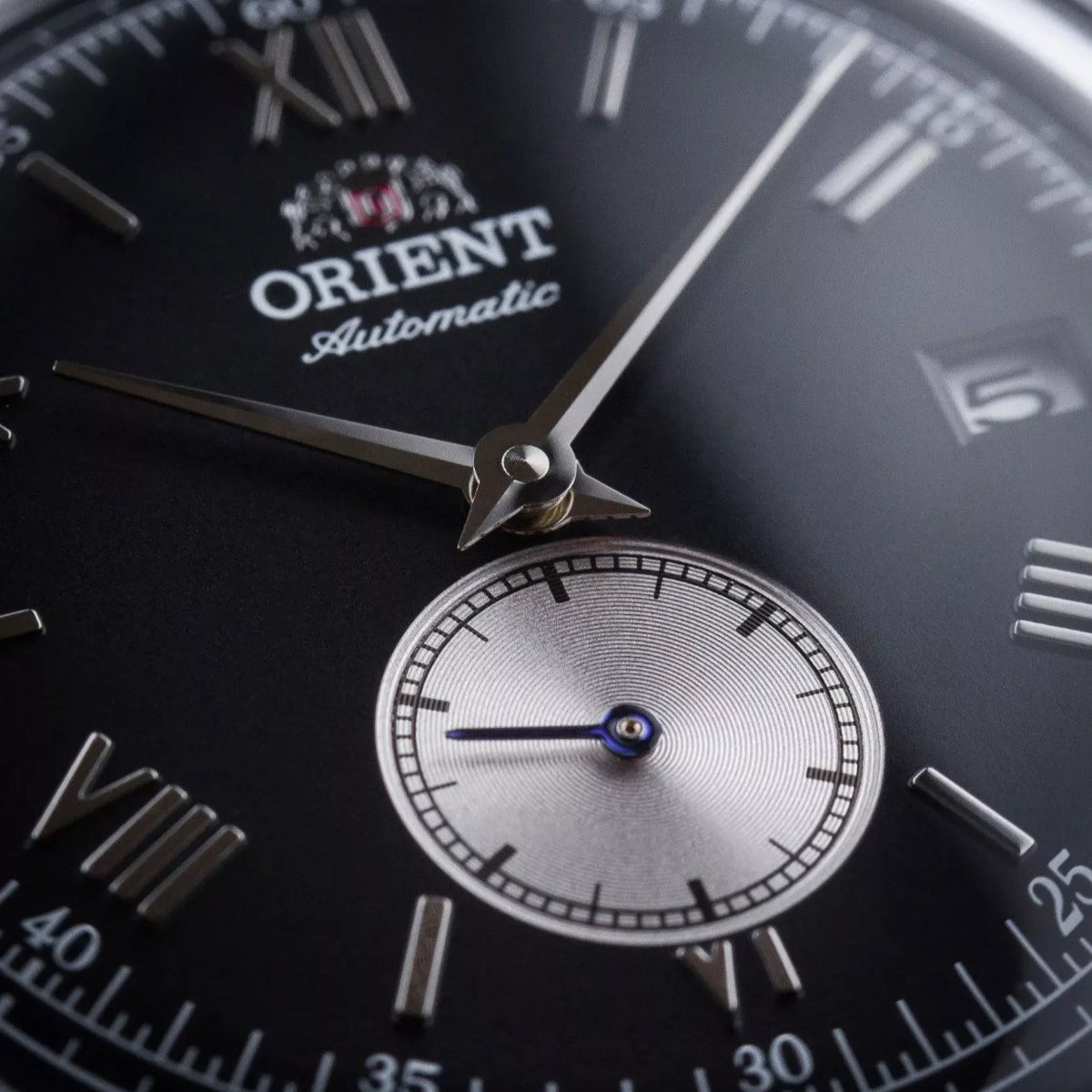 Orient Bambino 38mm Small Seconds Black Dial Leather Automatic Watch RA-AP0101B30B