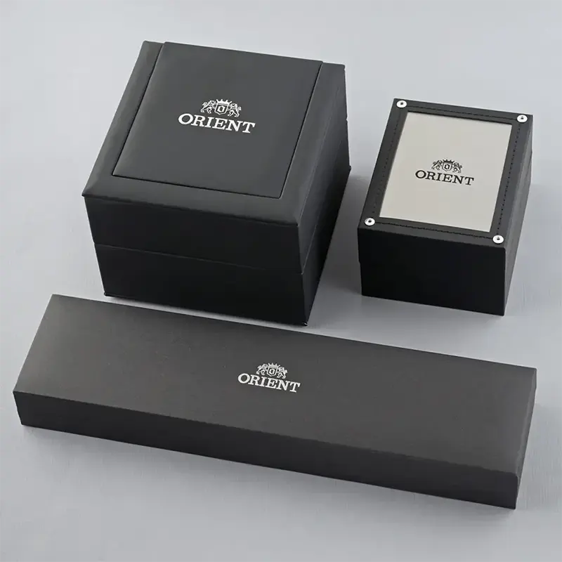 Black Orient Mako watch boxes