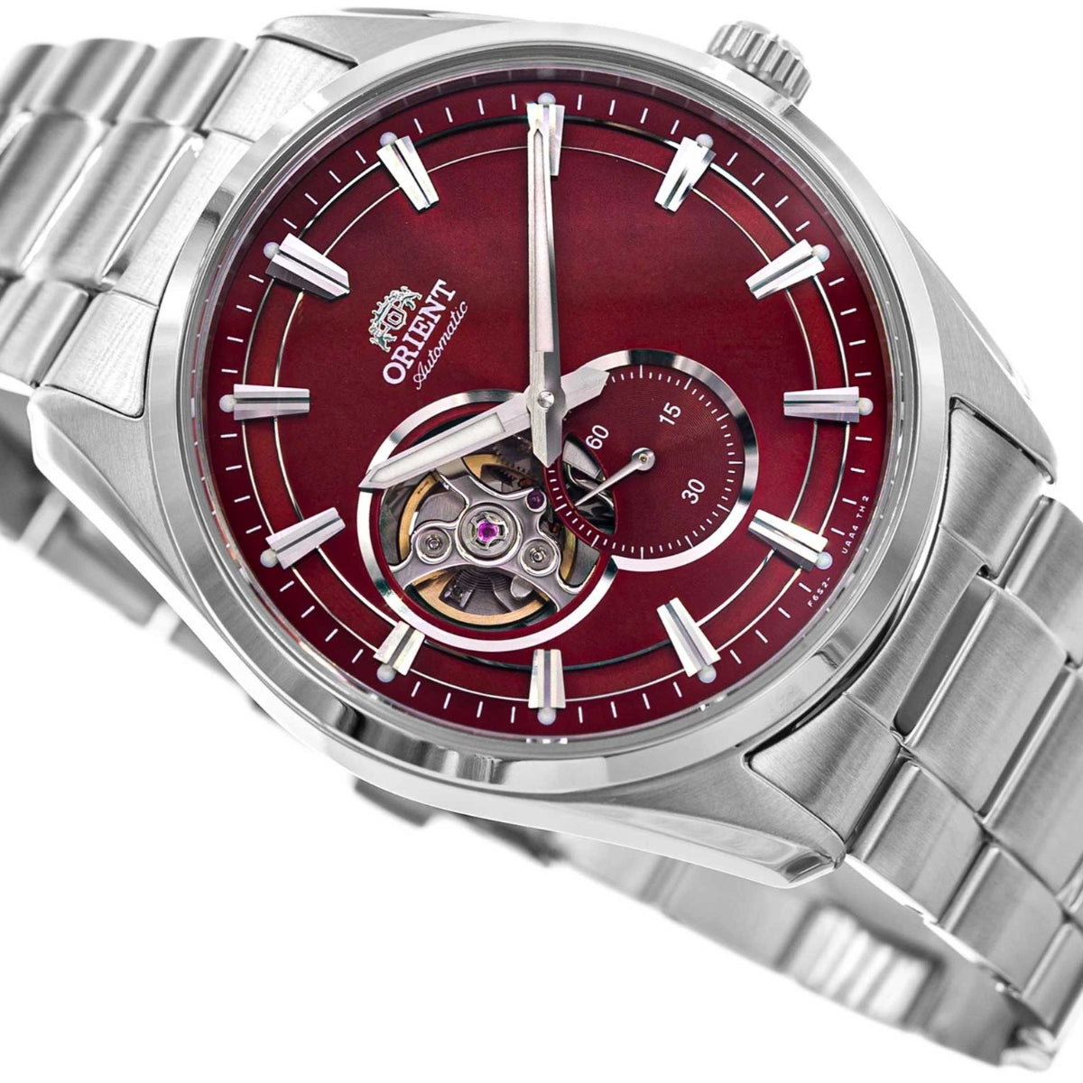 Orient Contemporary 41mm Open Heart Red Dial Steel Mens Automatic Watch RA-AR0010R30B