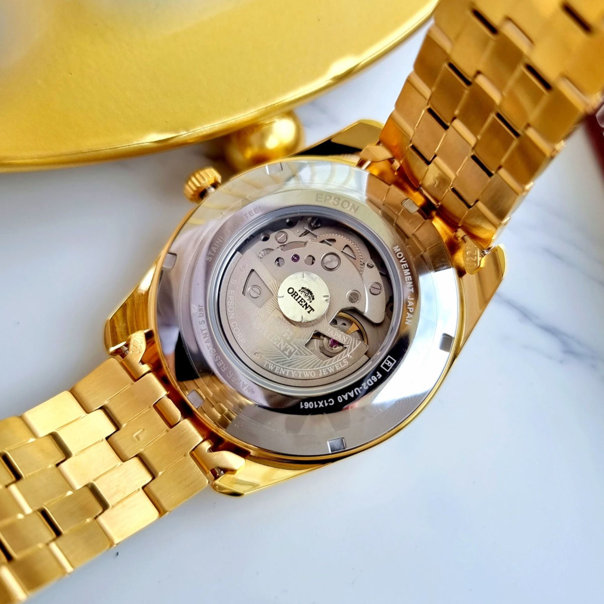 Orient Multi-Year Calendar 43.5mm Gold Gradation Dial Steel Mens Automatic Watch RA-BA0001G30B