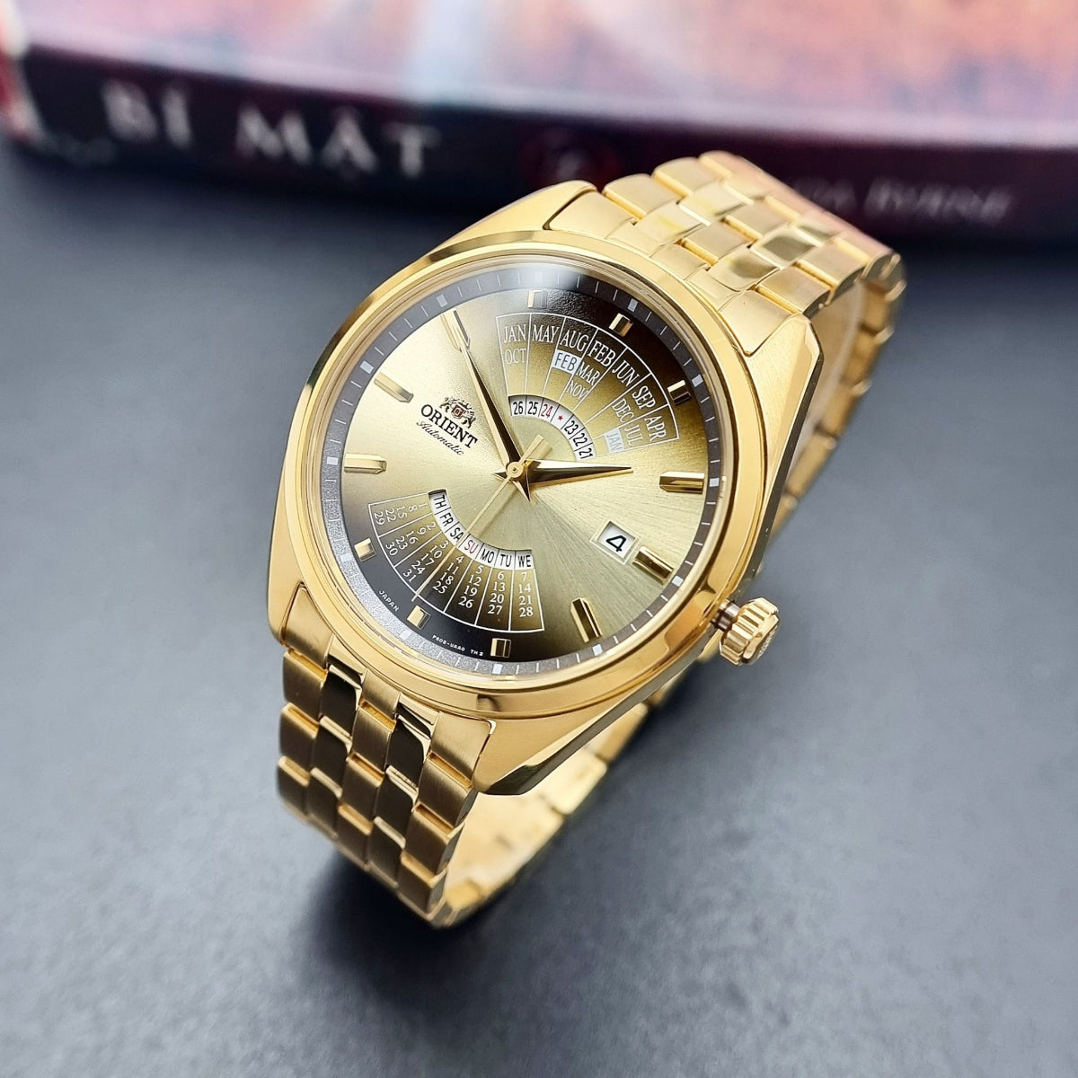 Orient Multi-Year Calendar 43.5mm Gold Gradation Dial Steel Mens Automatic Watch RA-BA0001G30B