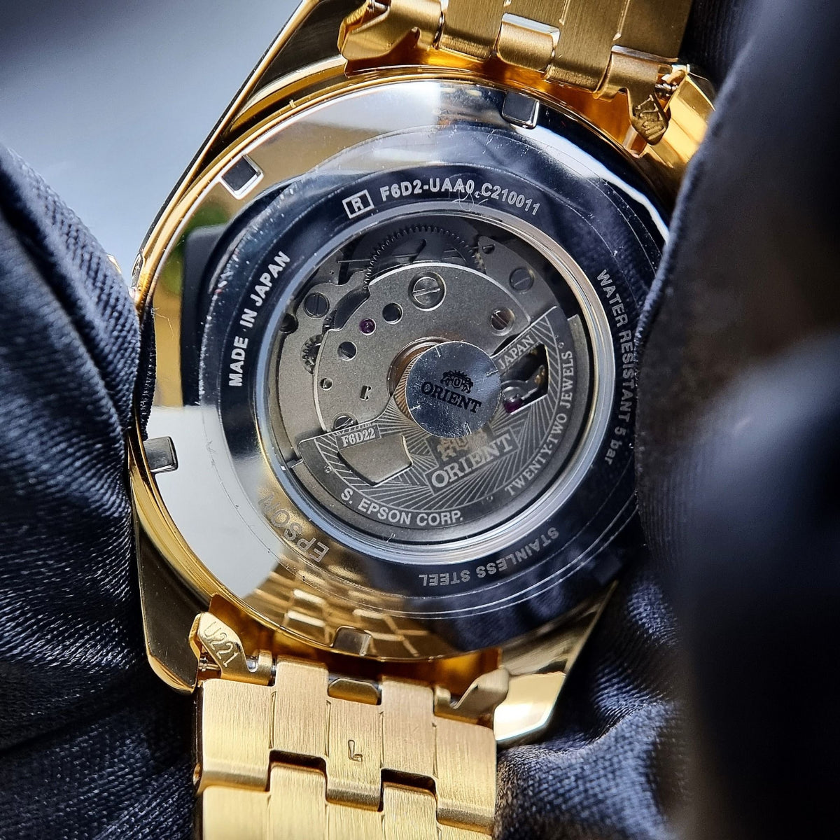 Orient Multi-Year Calendar 43.5mm Gold Gradation Dial Steel Mens Automatic Watch RA-BA0001G30B