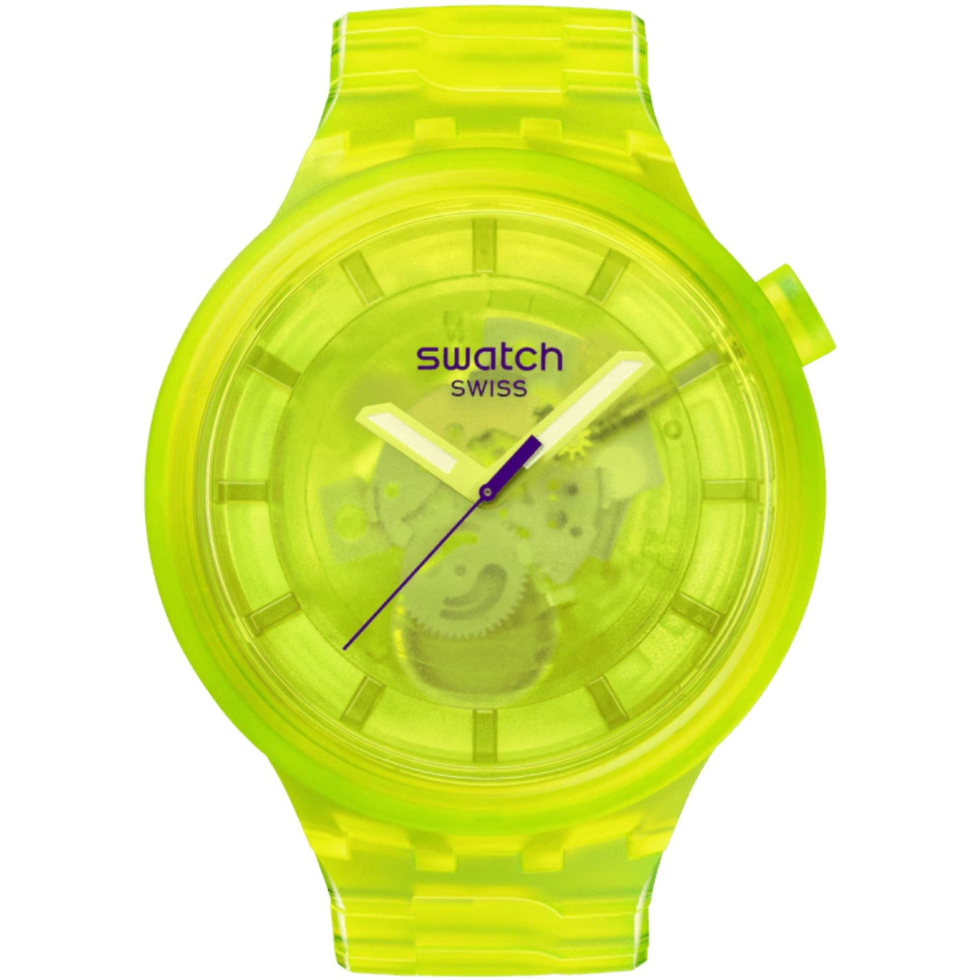 Swatch YELLOW JOY Gelbes Zifferblatt Gelbes biobasiertes Armband Uhr SB05J103