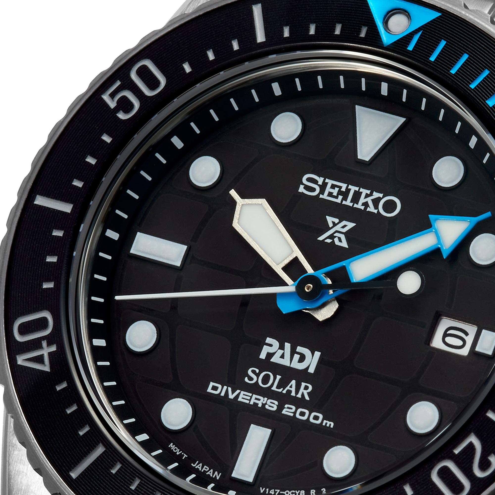 Seiko Prospex PADI Solar Blaues Zifferblatt Edelstahlarmband Herren Uhr SNE575P1