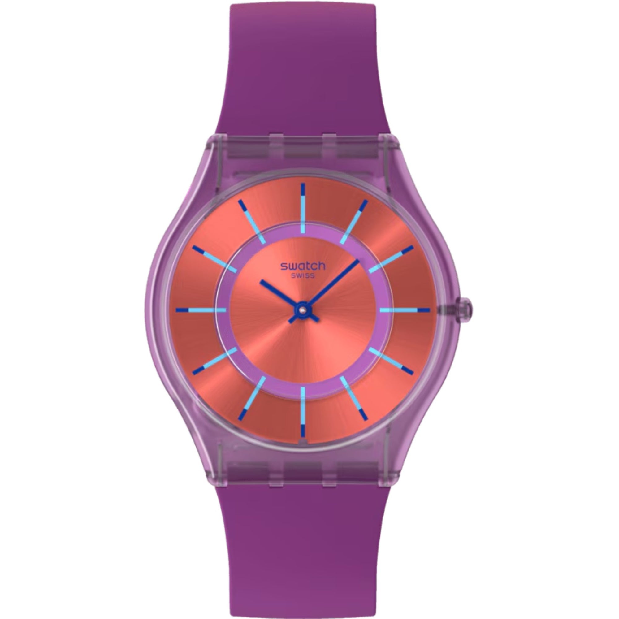 Swatch Sweet Strawberry Dream Rotes Zifferblatt Silikonarmband Uhr SS08V108