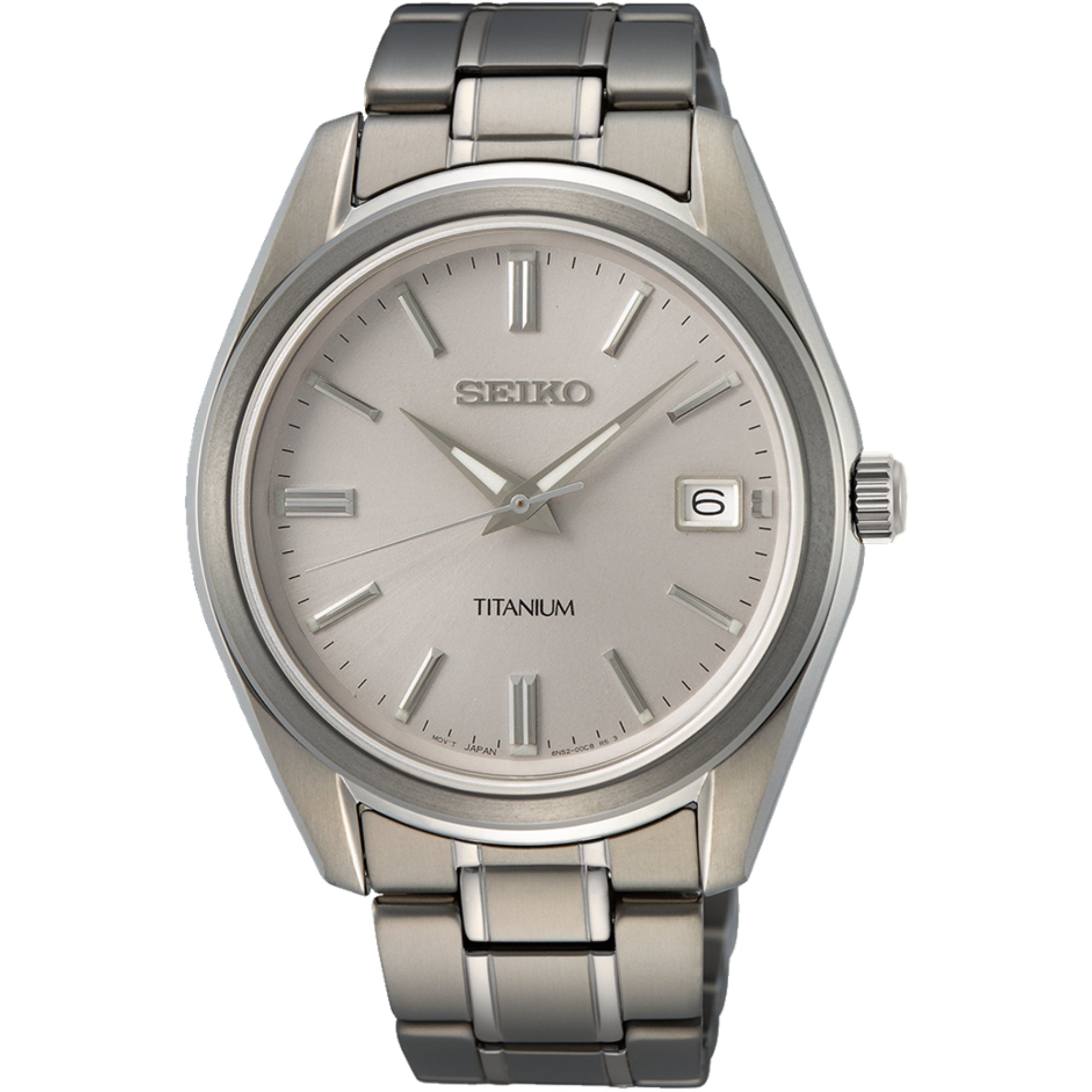 Seiko Conceptual Quartz Silver Dial Titanium Strap Men's Watch SUR369P1