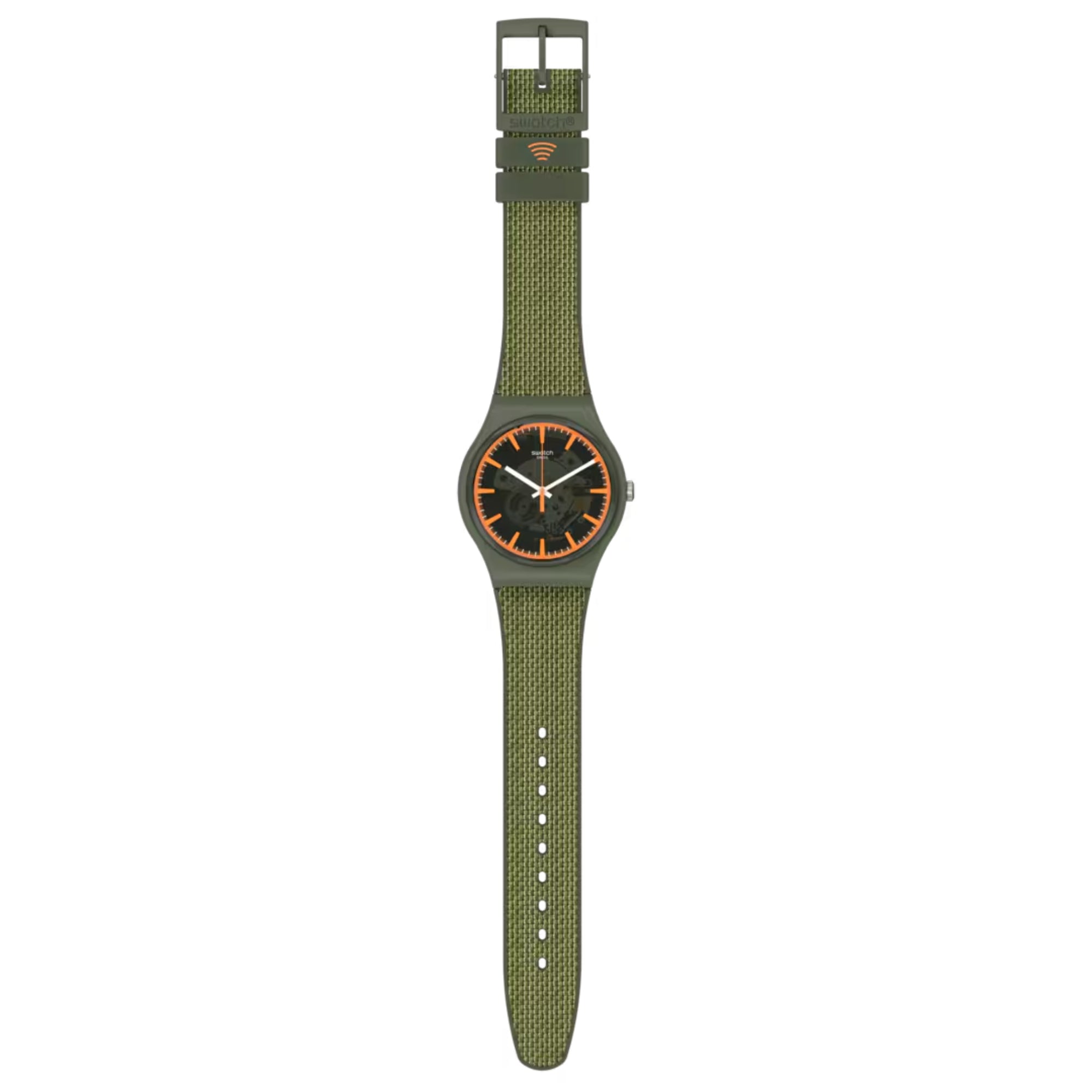 Swatch SwatchPAY! BnWPAY! Quarz Grünes Zifferblatt Grünes Silikonarmband Uhr SVIG100-5300