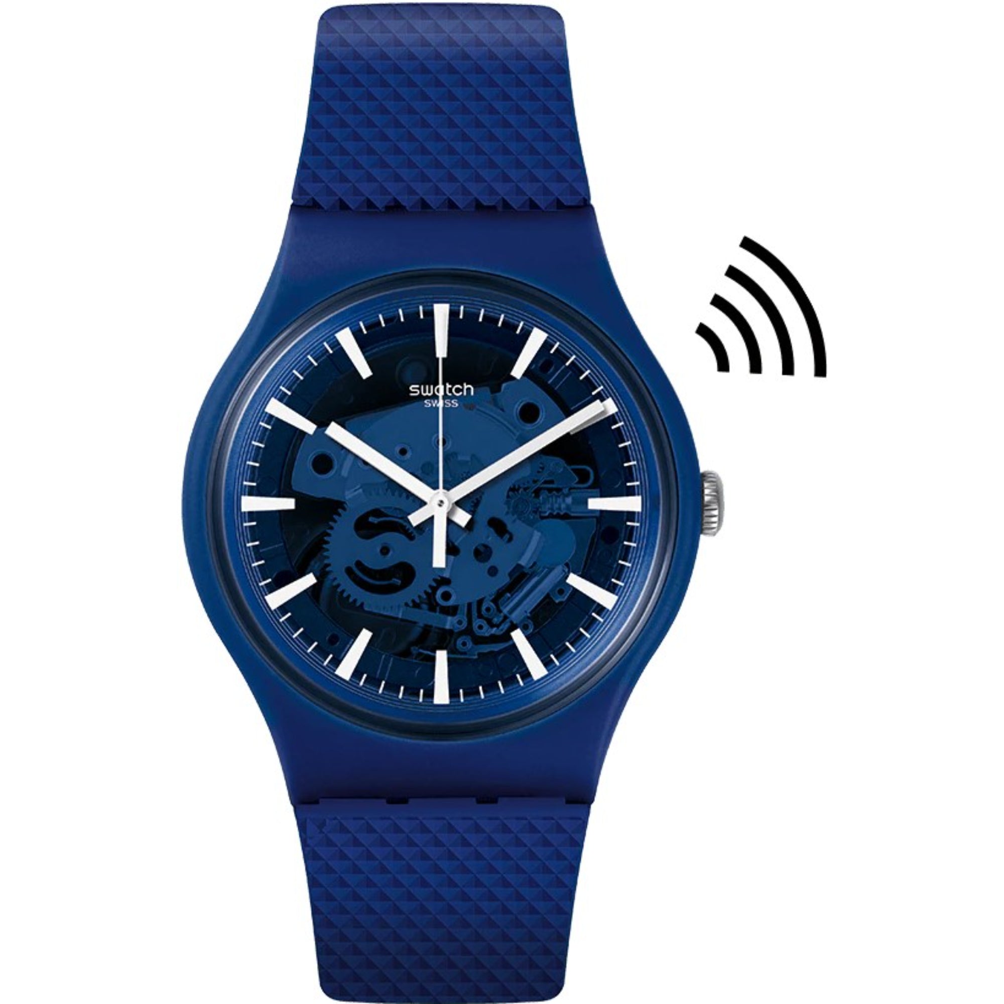 Swatch SwatchPAY! Ocean Pay! Quarz Blaues Zifferblatt Silikonarmband Uhr SVIN103-5300