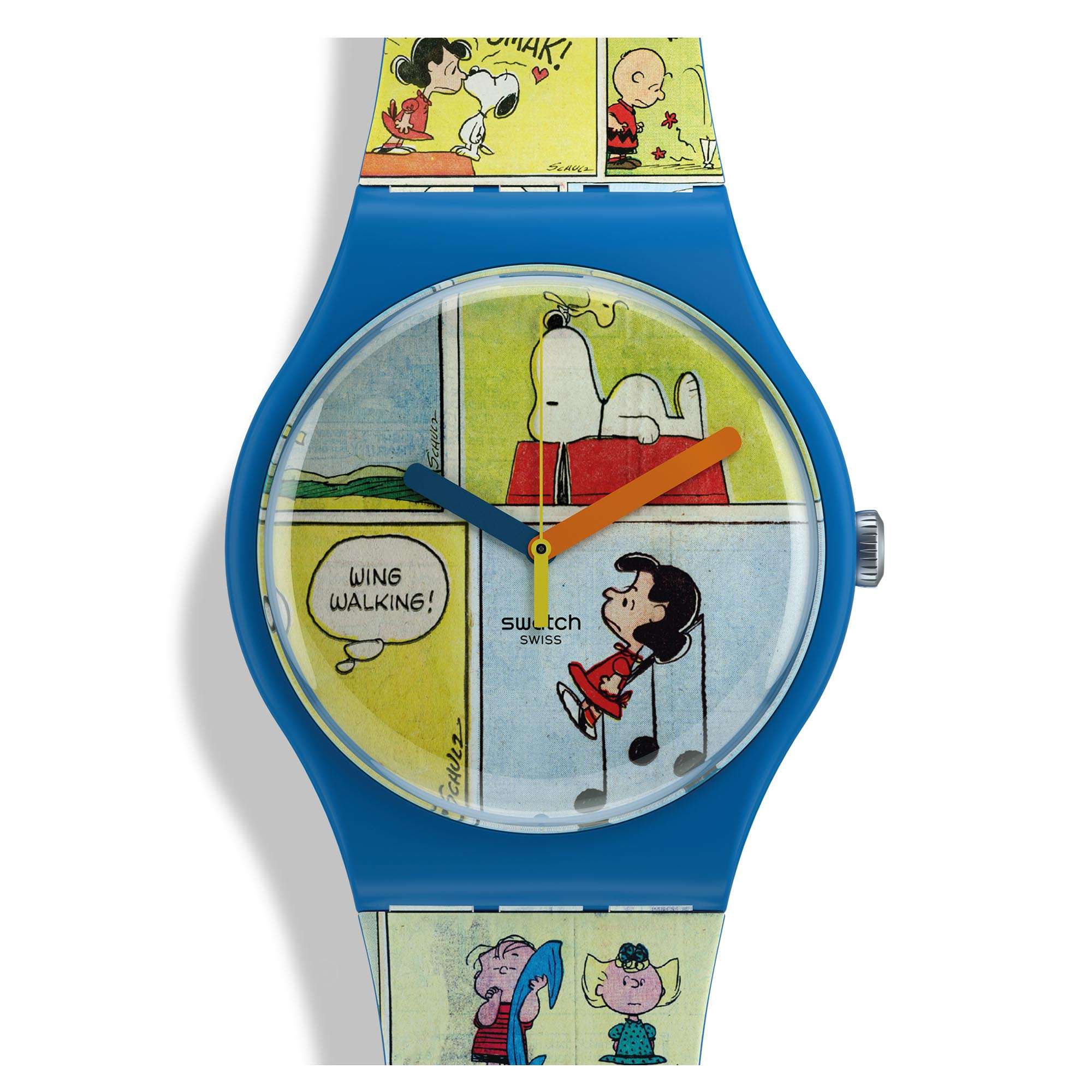 Swatch Peanuts Smak! Snoopy Multi-coloured Dial Silicone Strap Watch SO29Z108