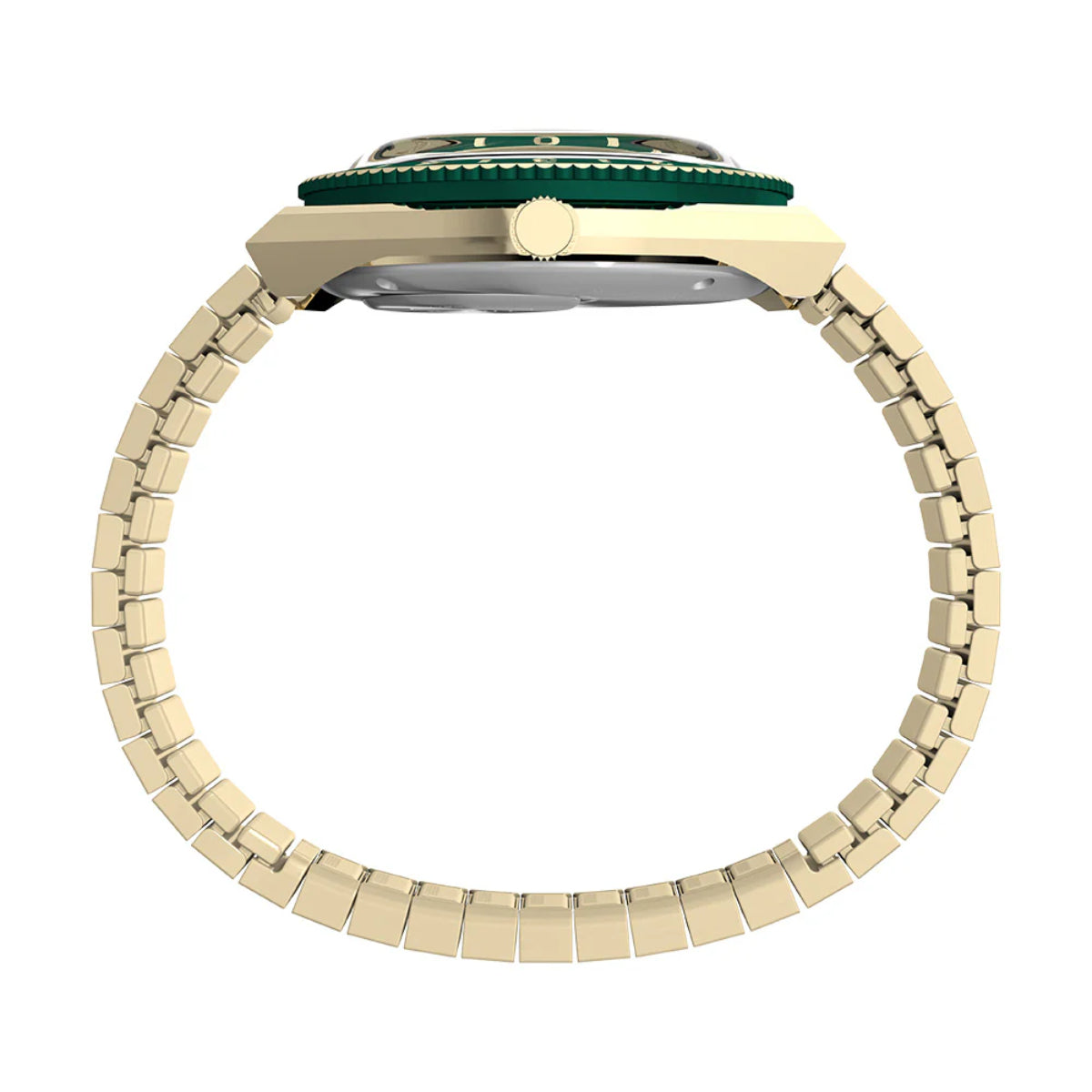 Timex Q 36mm Green Dial Steel Ladies Quartz Watch TW2V92200