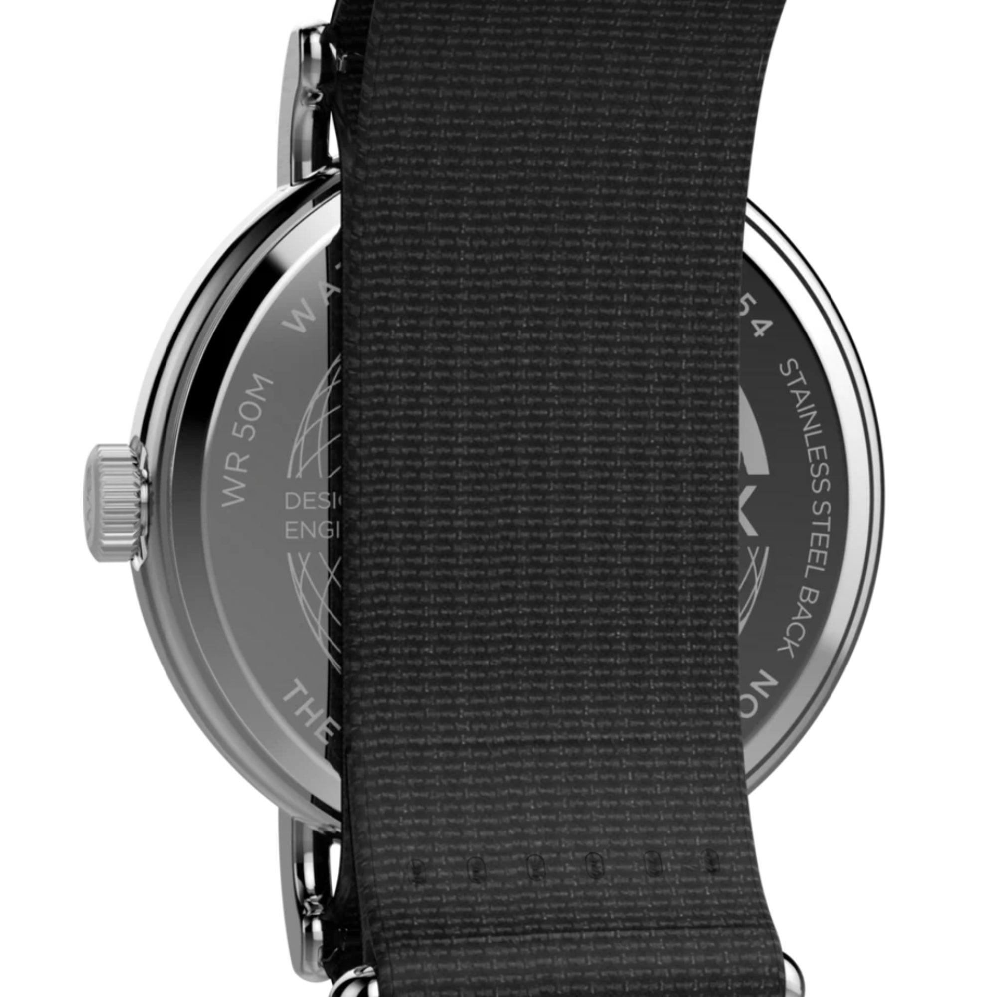 Timex Weekender 40mm Schwarzes Zifferblatt Stoff Herren Quarz Uhr TW2W86100