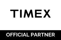 Timex logo with 'Official Partner' text on a white background