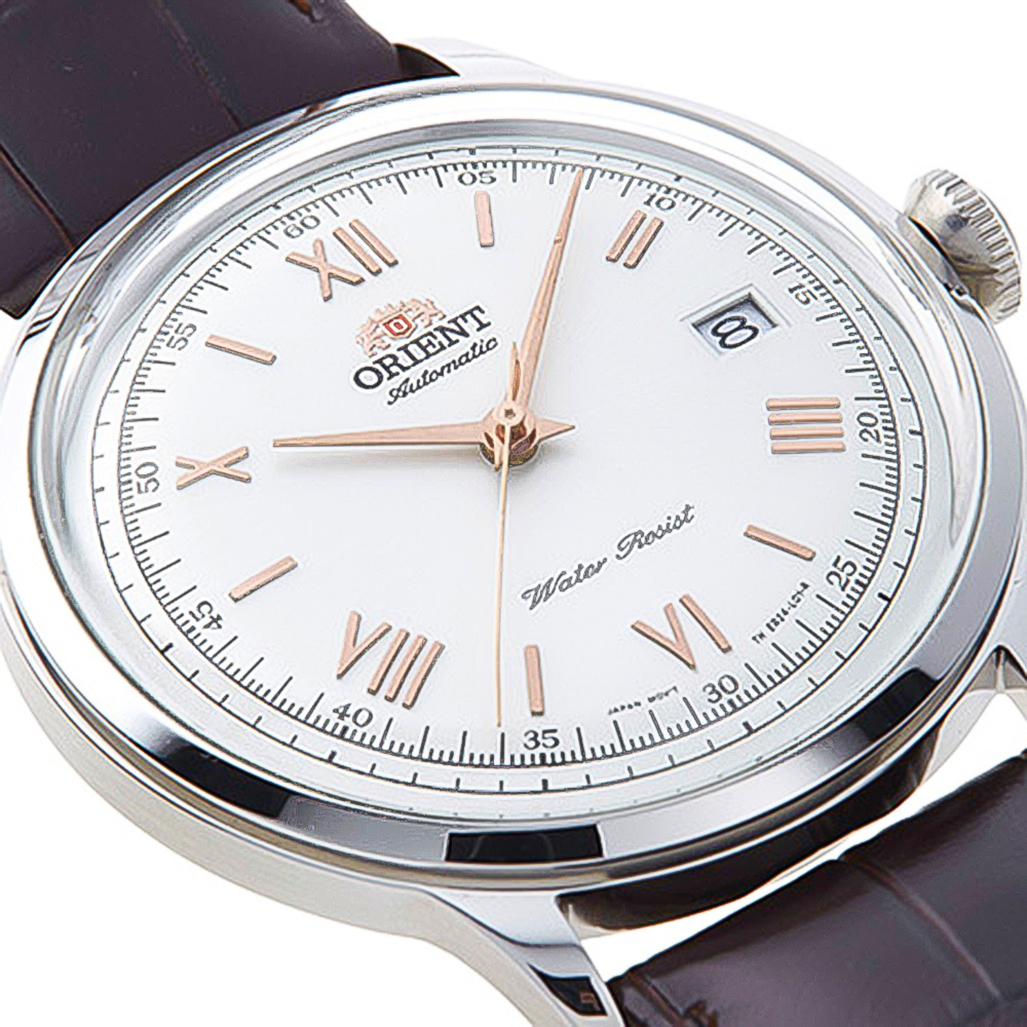 Orient Bambino 40.5mm White Dial Leather Mens Automatic Watch FAC00008W0