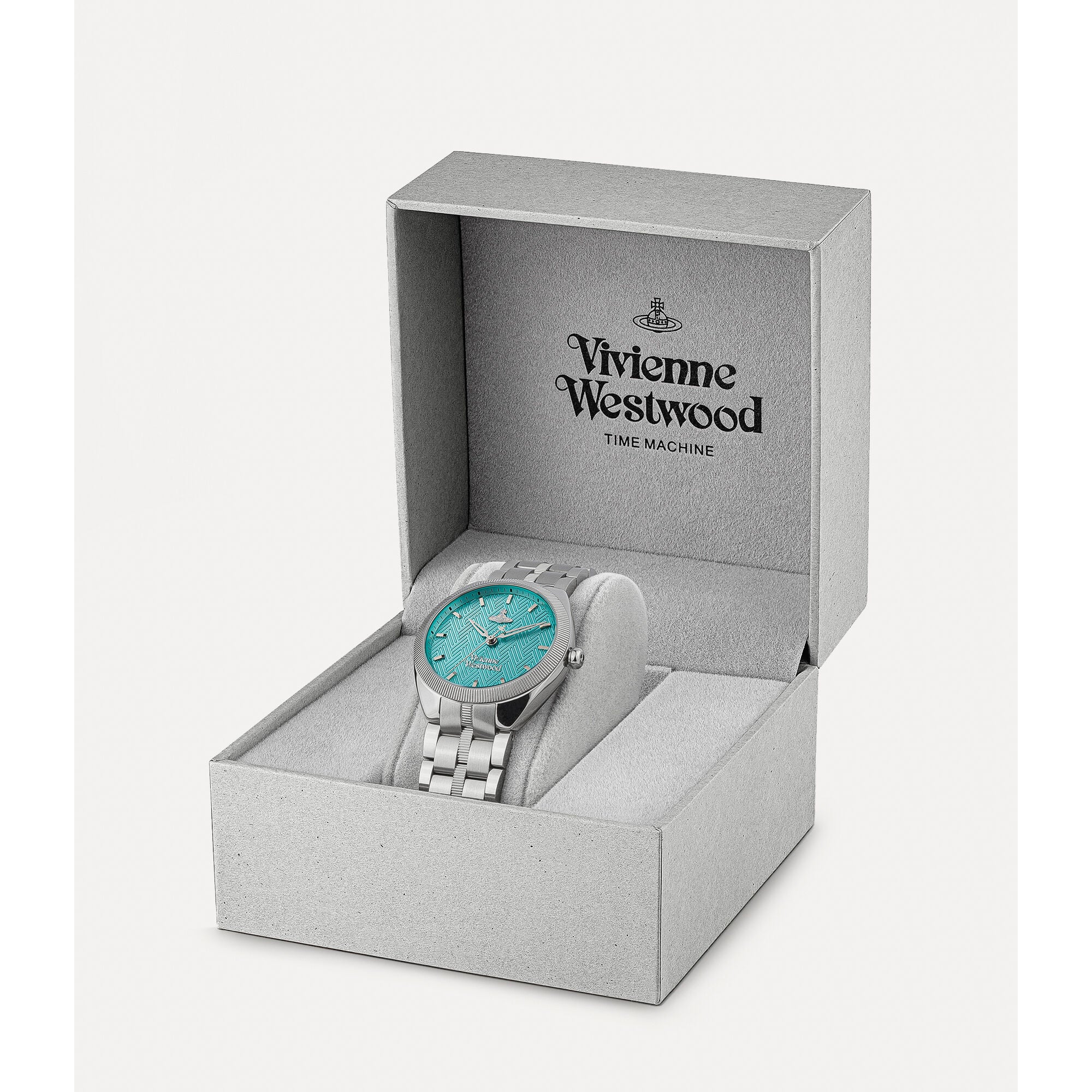 Vivienne Westwood The Mews Turquoise Dial Stainless Steel Bracelet Watch VV281TQSL