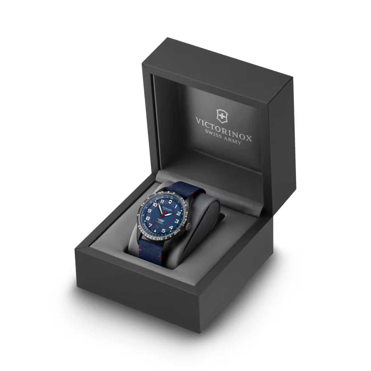Victorinox Airboss 42mm Blue Dial Fabric Mens Automatic Watch 241998