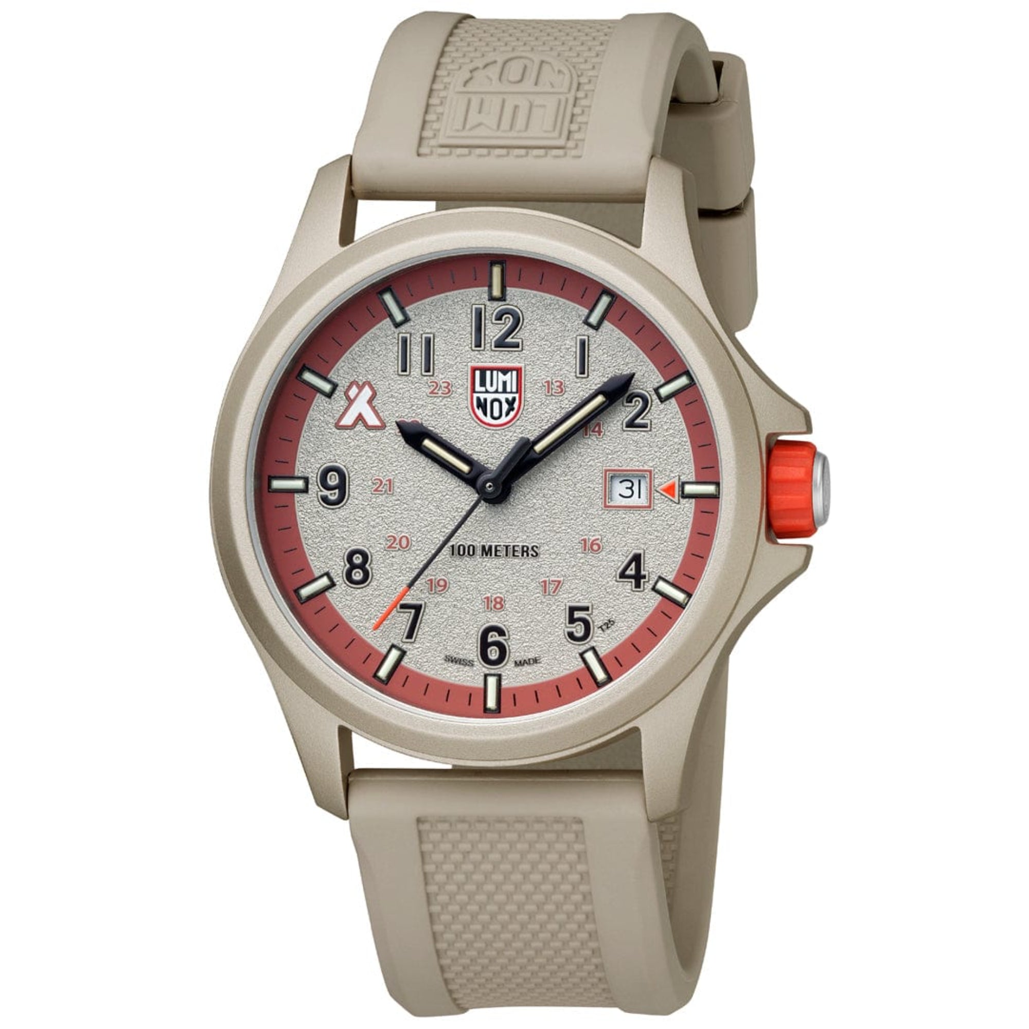 Luminox Bear Grylls Survival 43mm Brown Dial Rubber Mens Quartz Watch XB.3717