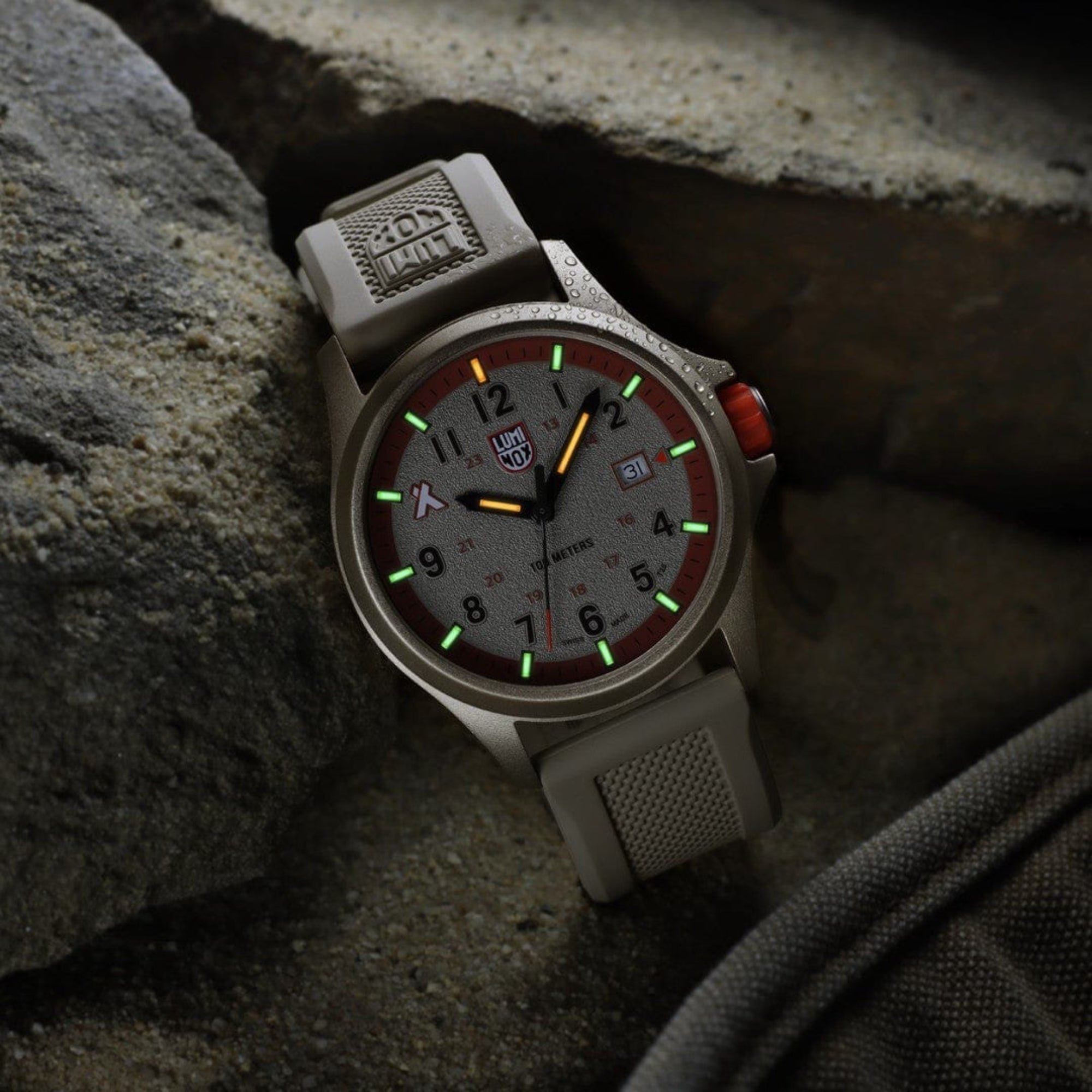 Luminox Bear Grylls Survival 43mm Brown Dial Rubber Mens Quartz Watch XB.3717