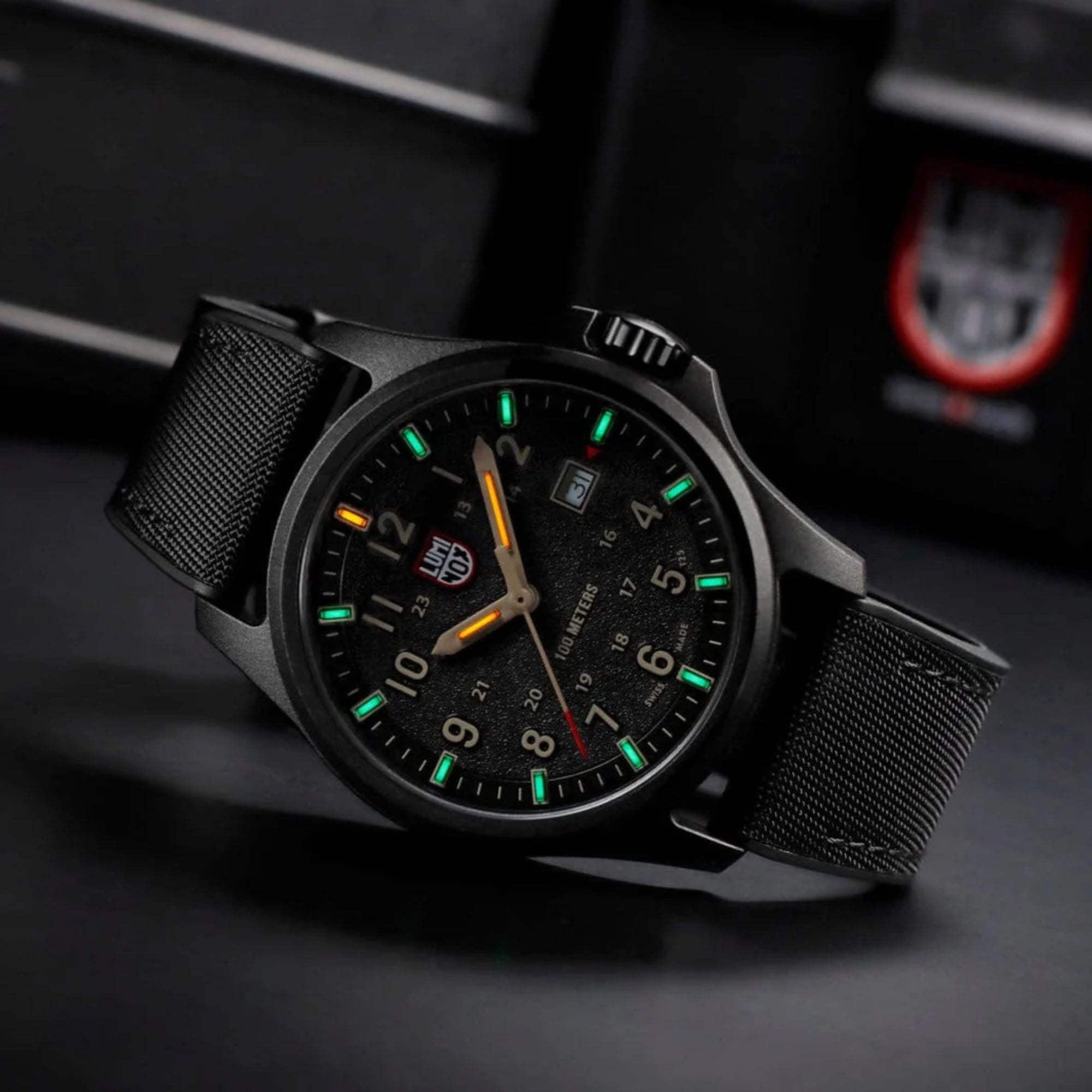 Luminox Atacama Field 43mm Black Dial Rubber Mens Quartz Watch XL.1970.SET