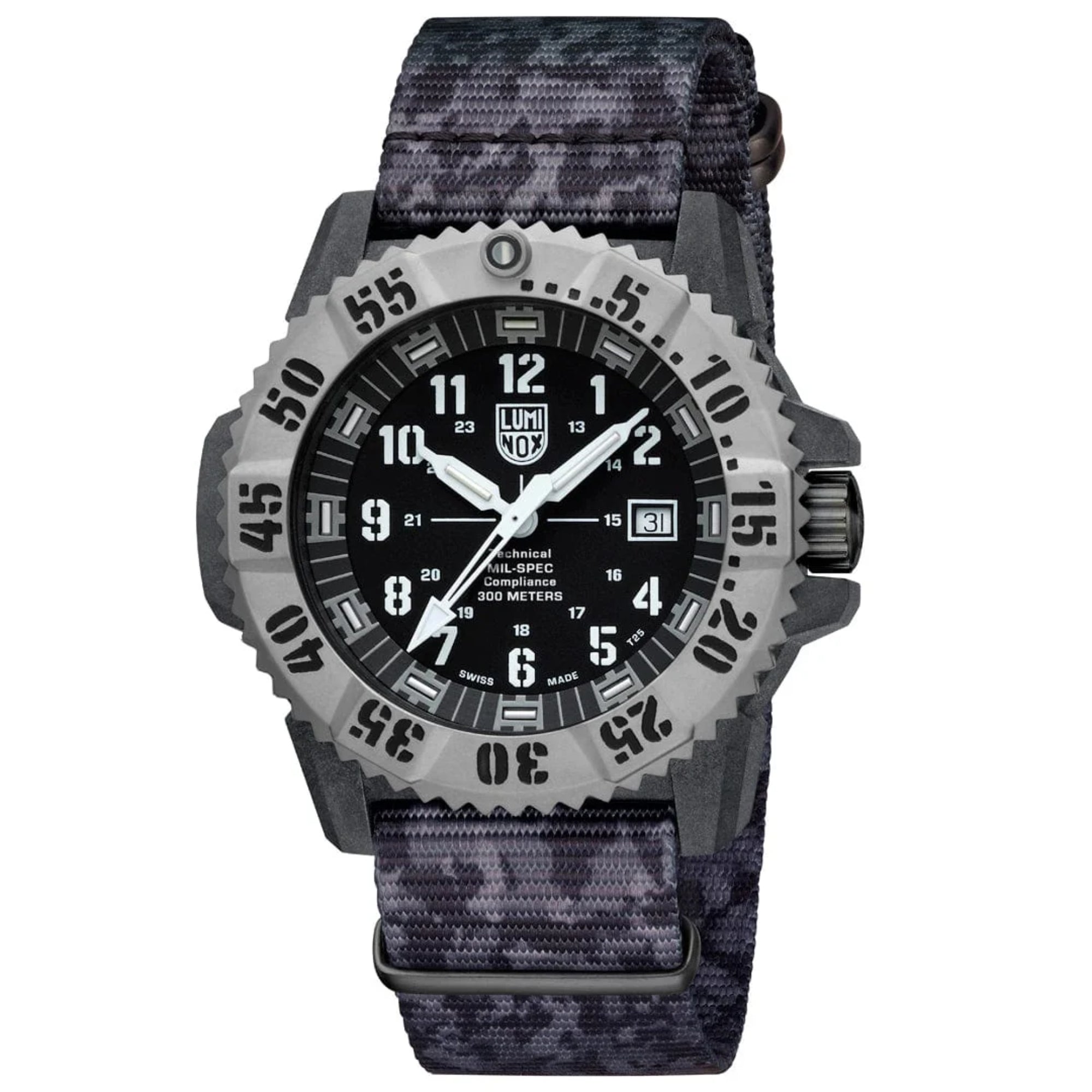 Luminox MIL-SPEC 46mm Schwarzes Zifferblatt Gummi Herren Quarz Uhr Set XL.3351.1.SET