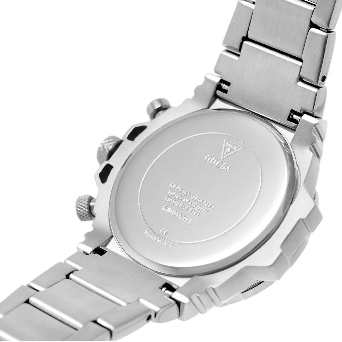 GUESS Fusion Stone Set Silver Dial Steel Strap Women's Watch GW0552L1