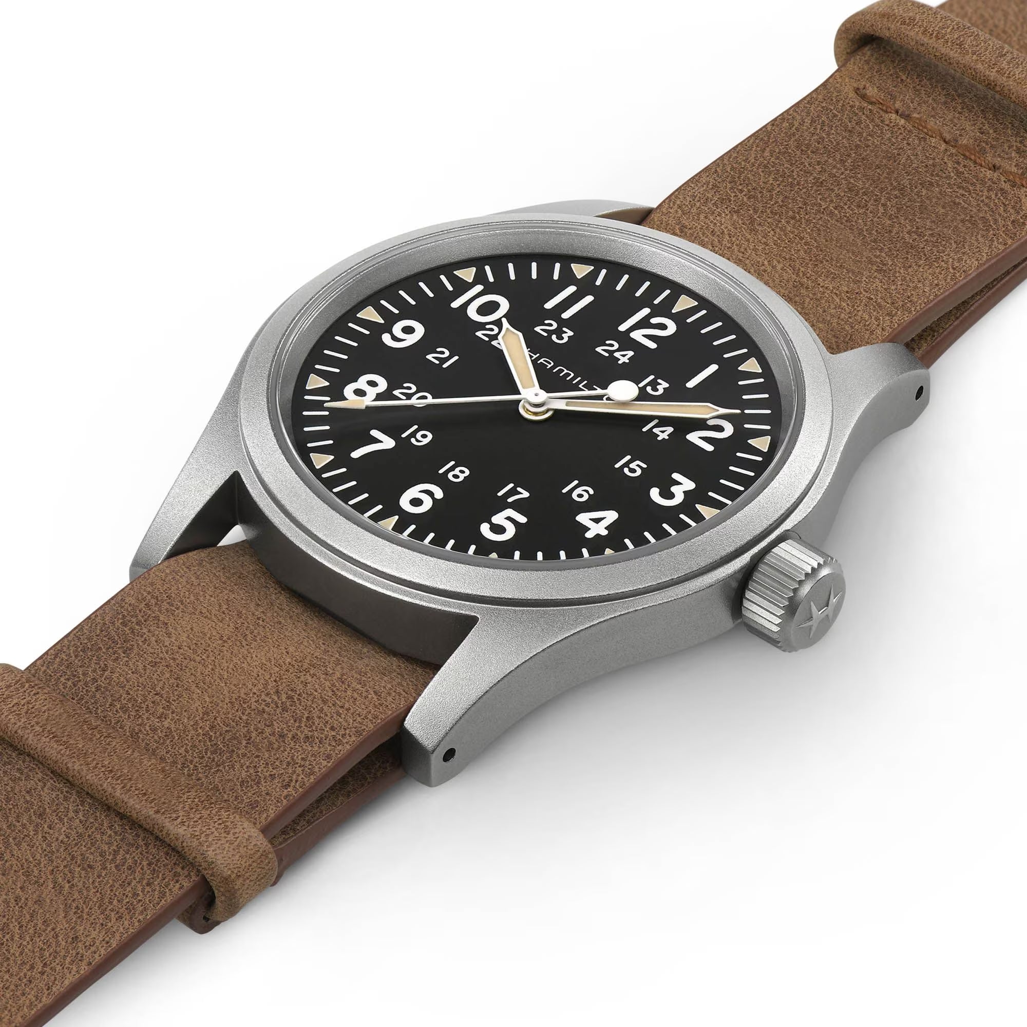 Hamilton Khaki Field H69439531 38mm stainless steel case side profile