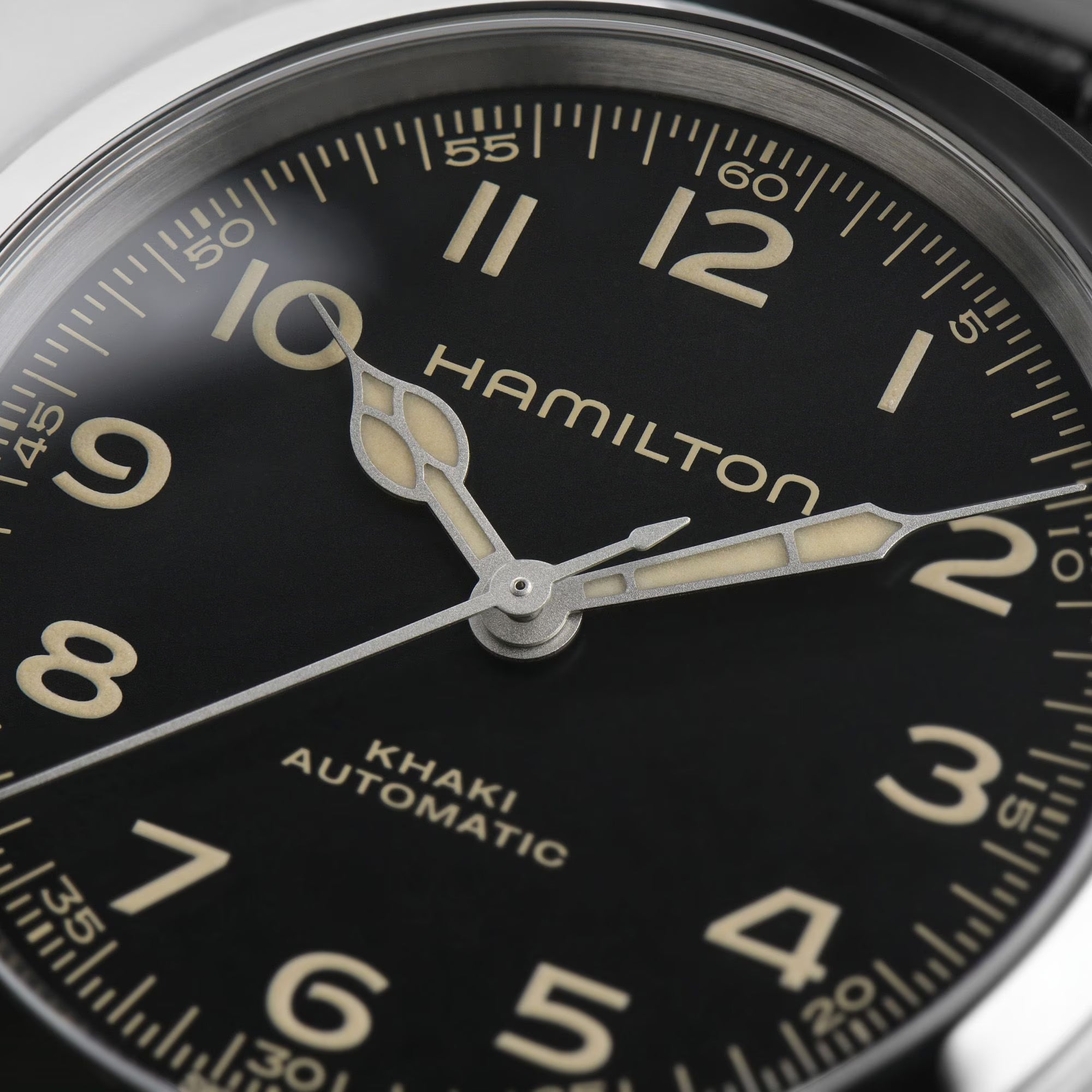 Hamilton Khaki Field 38mm Murph Black Dial Leather Mens Autoimatic Watch H70405730