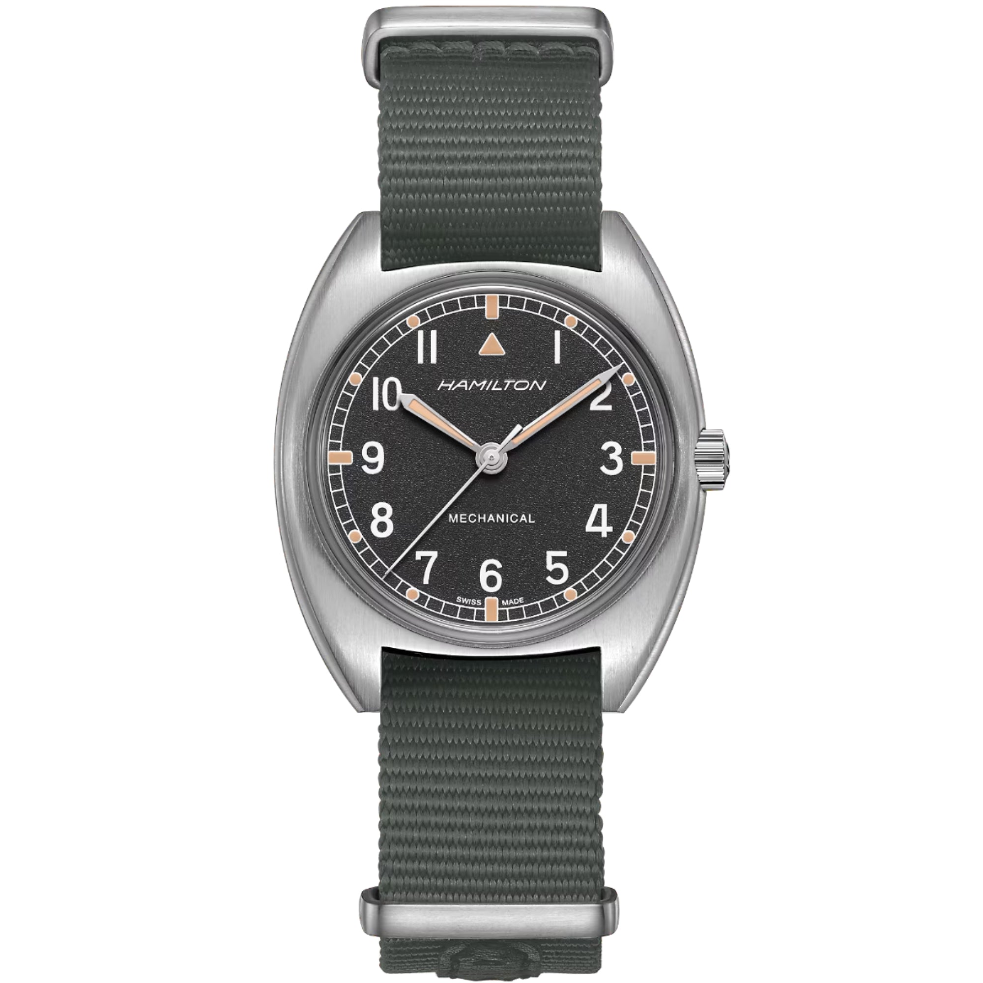 Hamilton Khaki Aviation 36mm Pilot Pioneer Black Dial NATO Mens Mechanical Watch H76419931