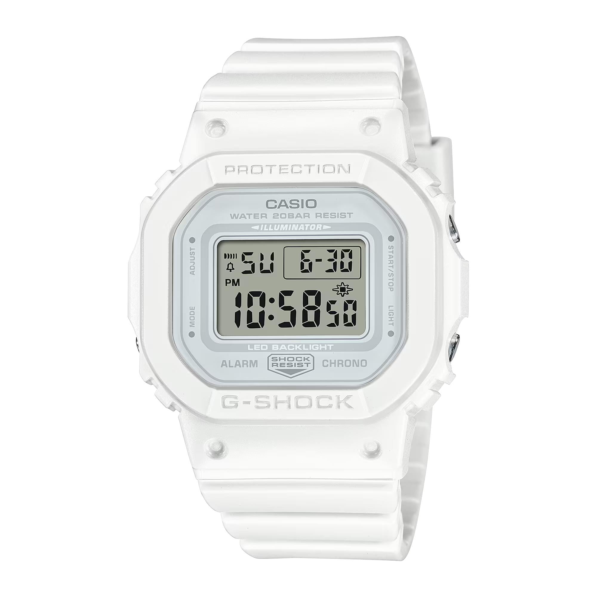 Casio G-Shock Quartz Cadran Blanc Bracelet Résine Blanche GMD-S5600BA-7ER