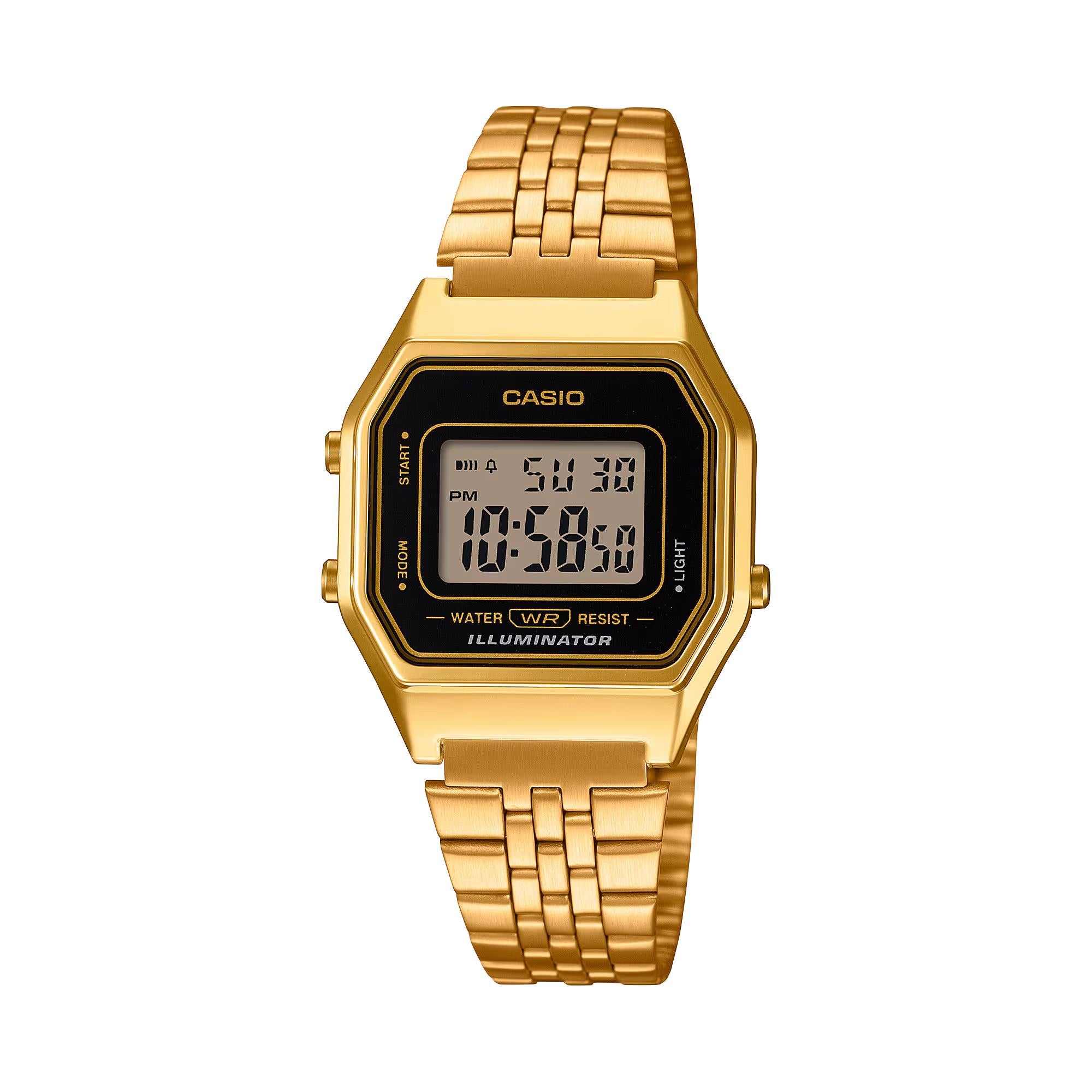 Casio Classic Collection Black Dial Gold Ladies' Watch LA680WEGA-1ER - WatchNation