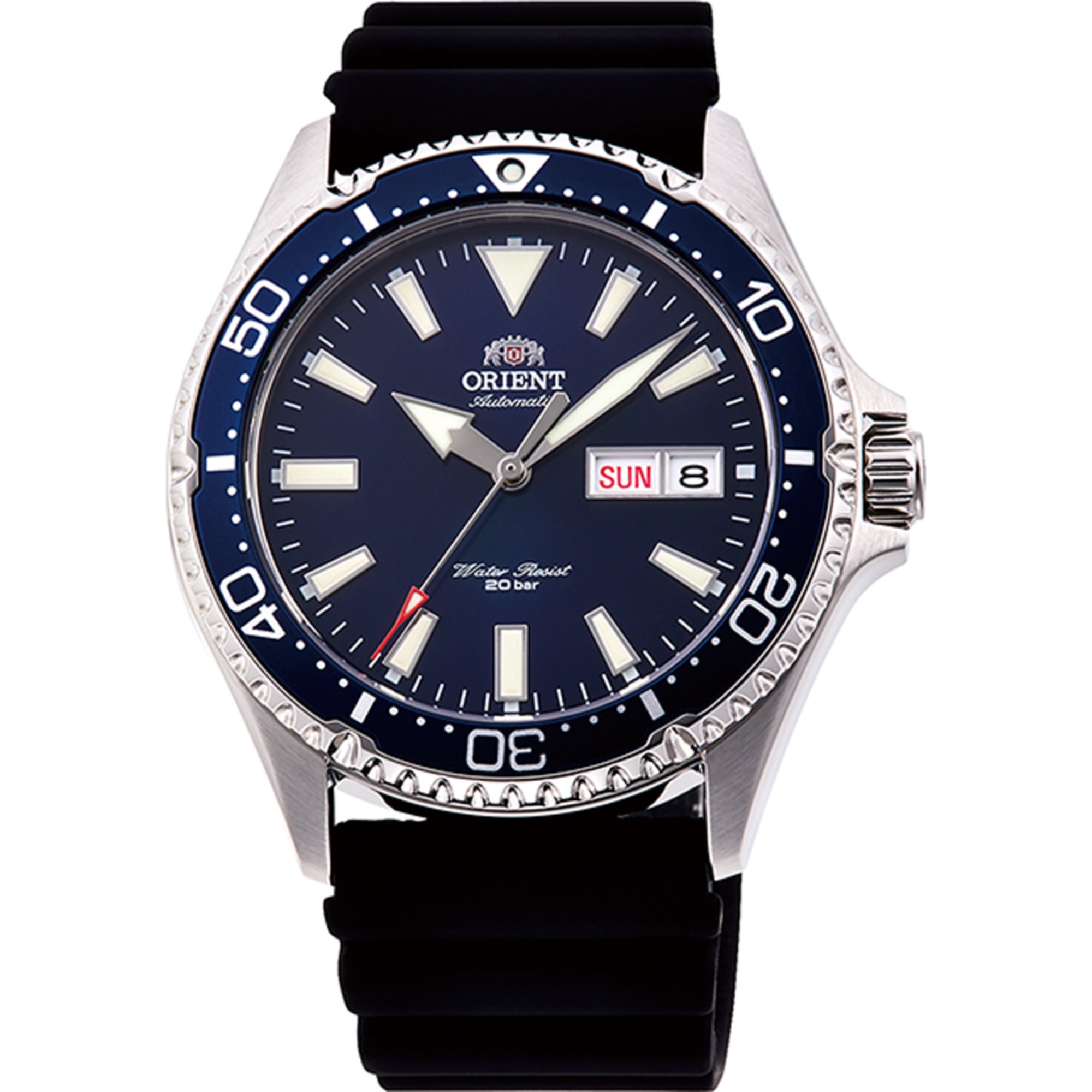 Orient Mako III RA-AA0006L19B 42mm blue dial automatic dive watch front view