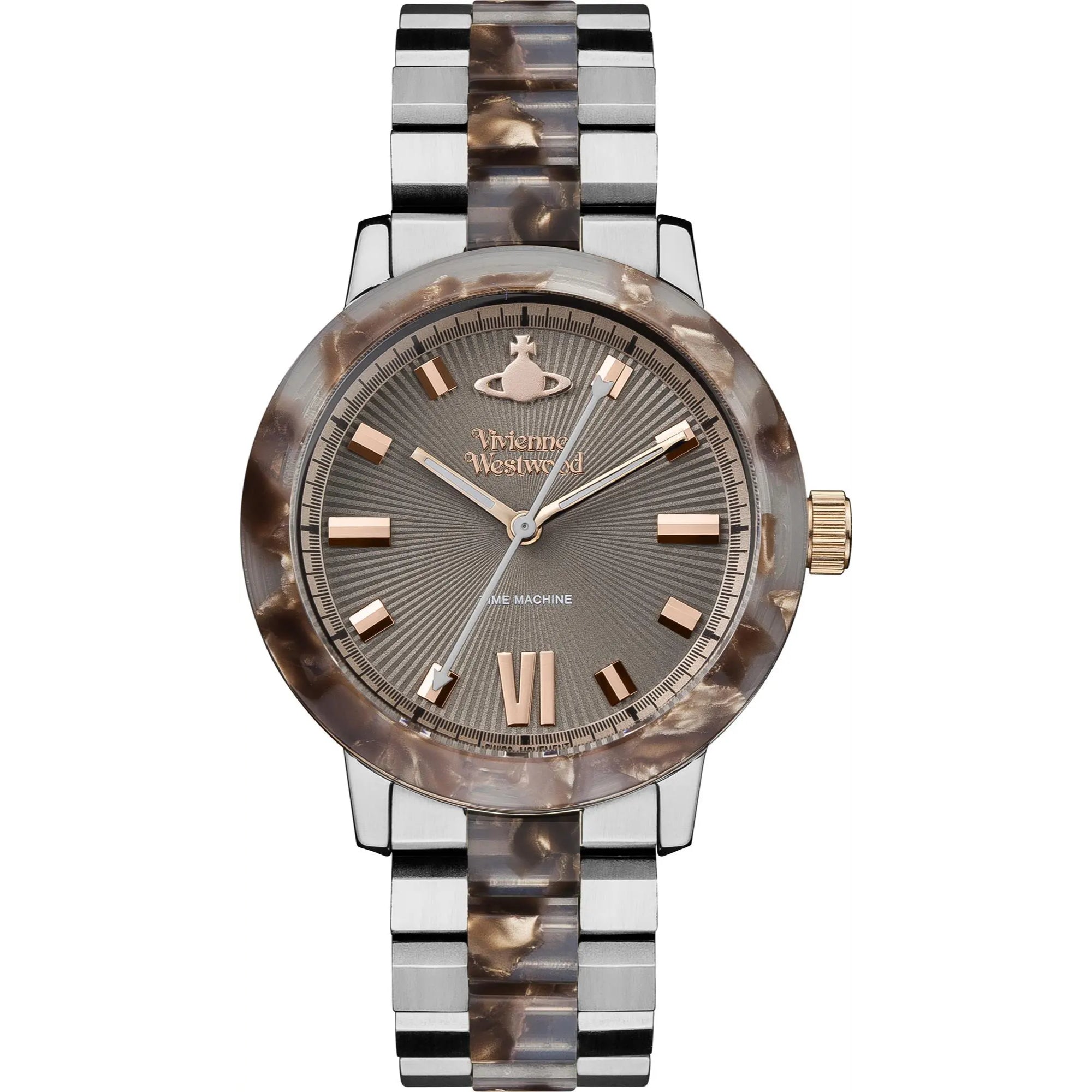 Vivienne Westwood Marble Arch Stainless Steel Brown Dial Ladies Watch VV165BRSL - WatchNation